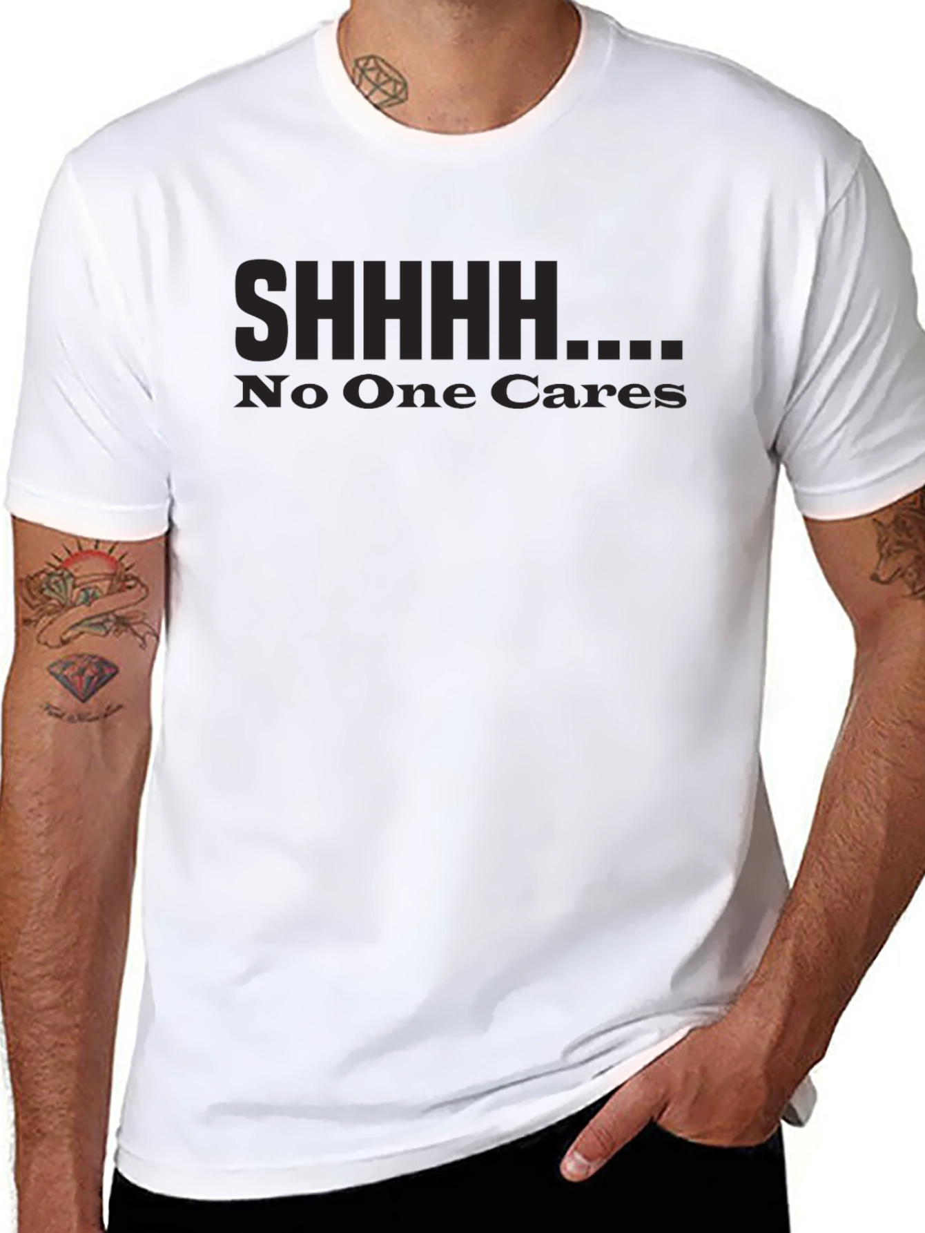 SHHHHH No One Cares Graphic T-Shirt