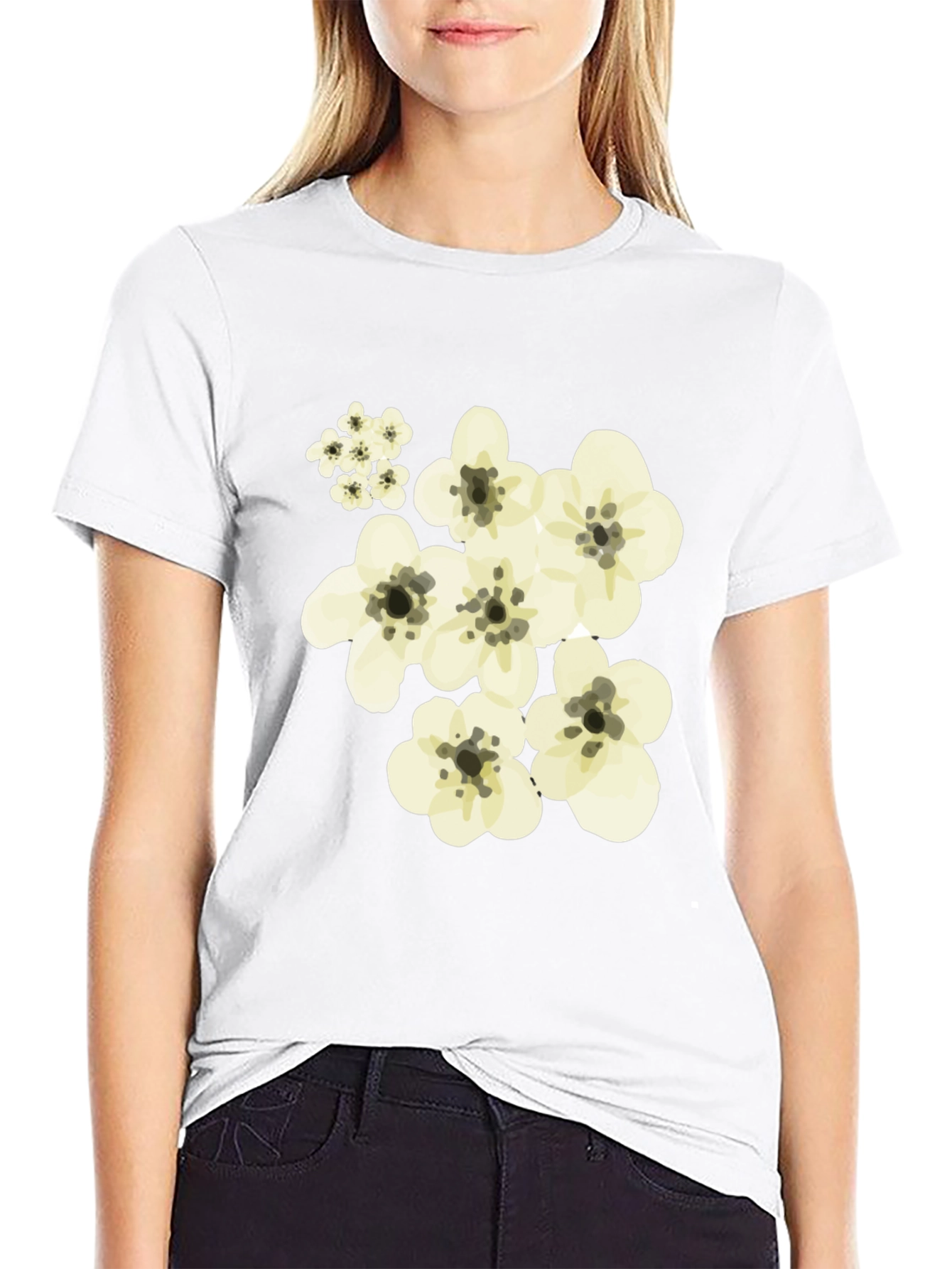 Floral Black T-Shirt - Stylish Casual Wear