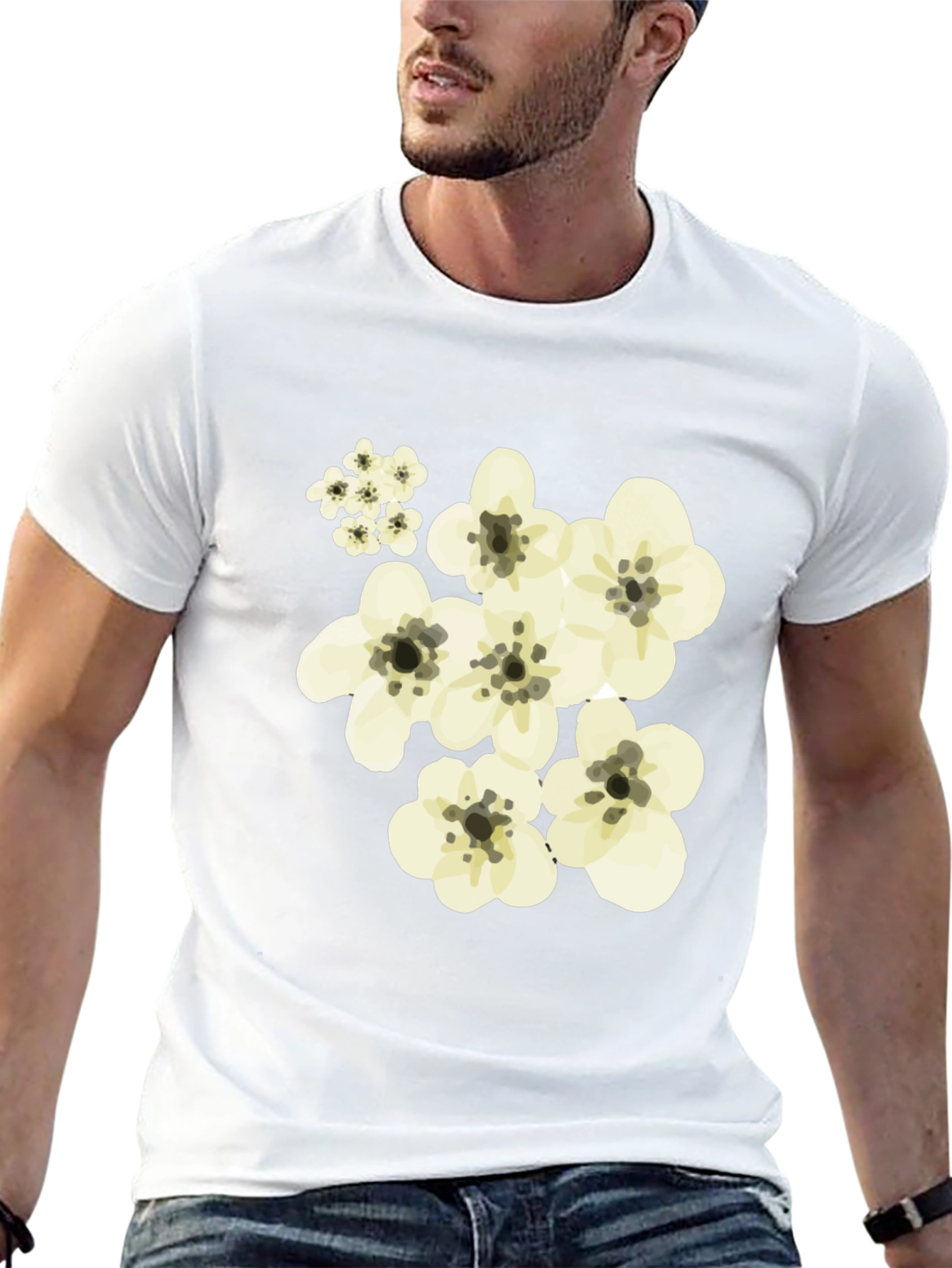 Floral Black T-Shirt - Stylish Casual Wear