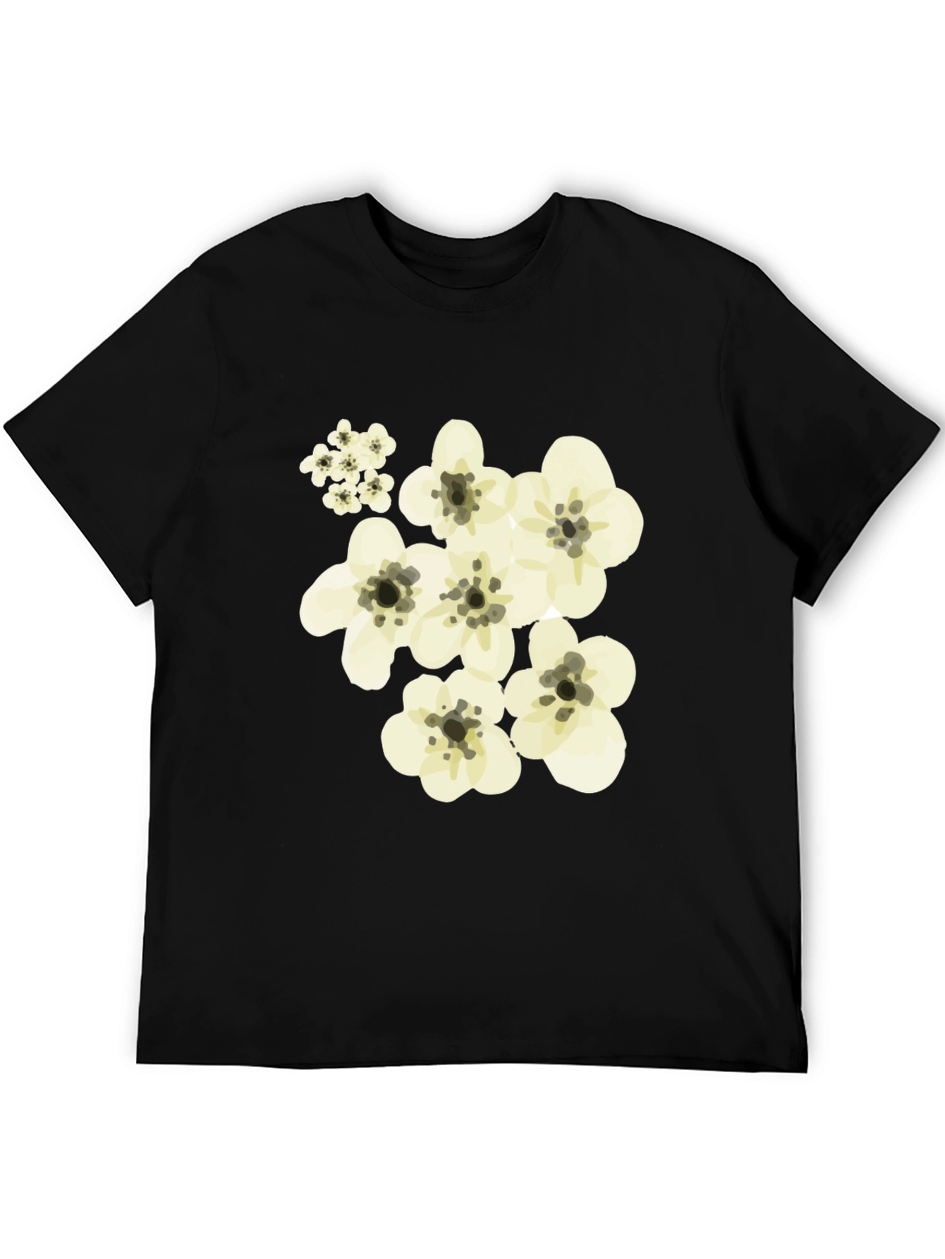 Floral Black T-Shirt - Stylish Casual Wear
