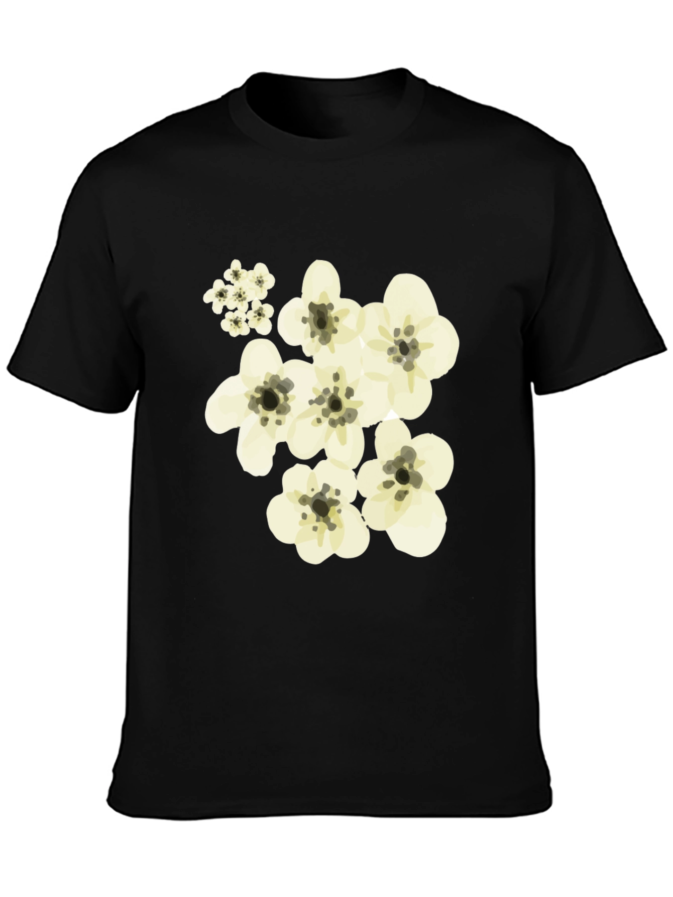 Floral Black T-Shirt - Stylish Casual Wear