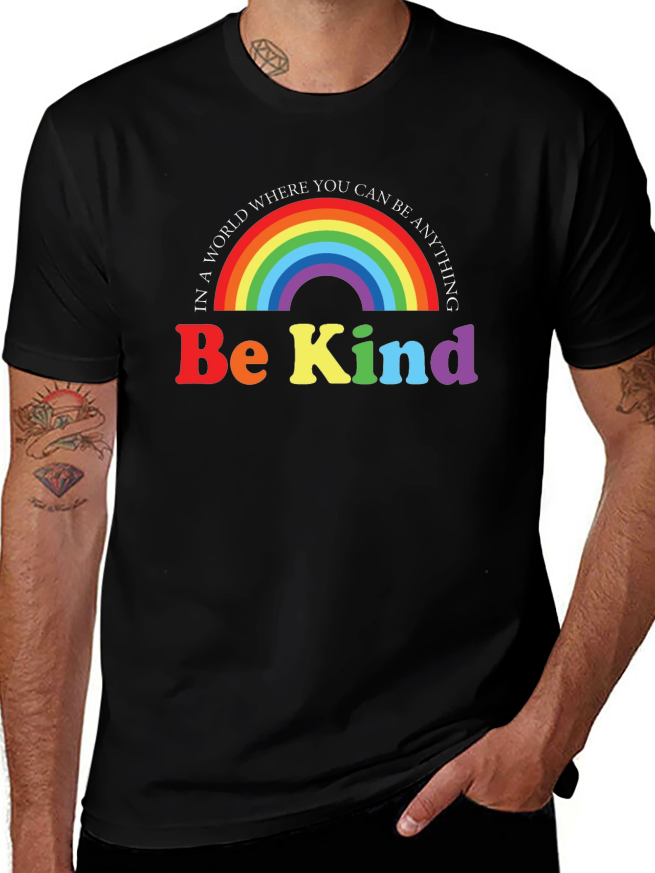 Be Kind Rainbow Graphic Tee