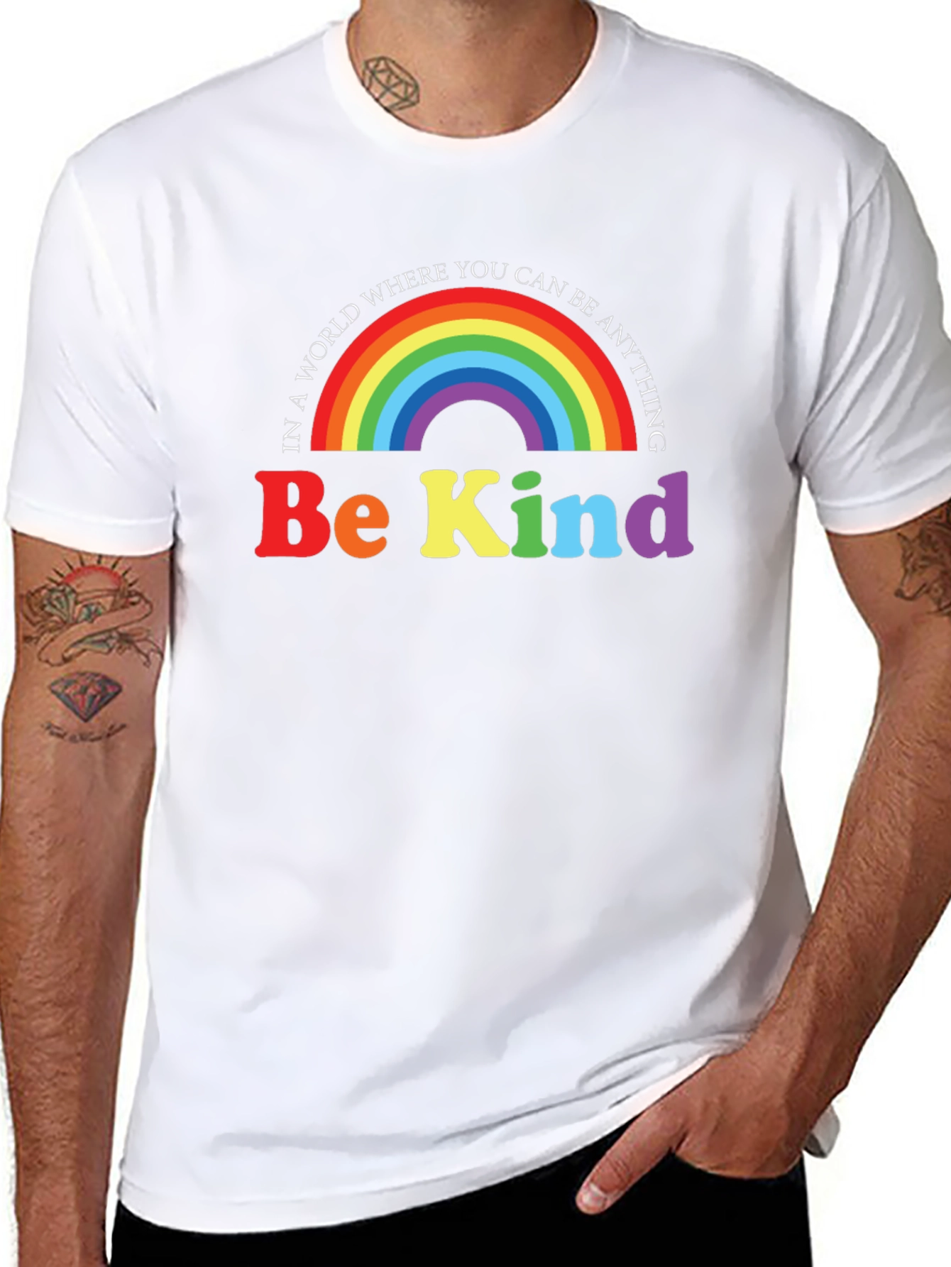 Be Kind Rainbow Graphic Tee