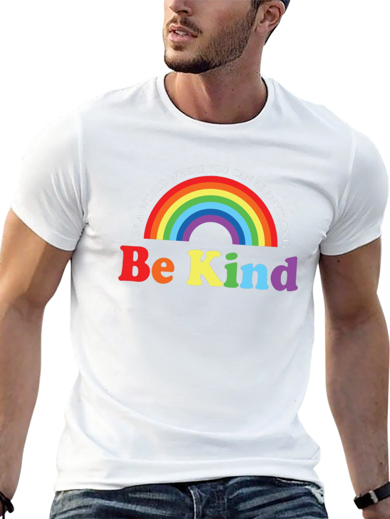 Be Kind Rainbow Graphic Tee