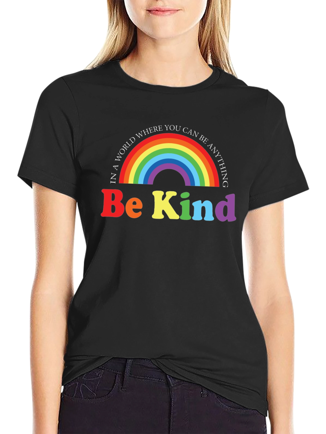 Be Kind Rainbow Graphic Tee