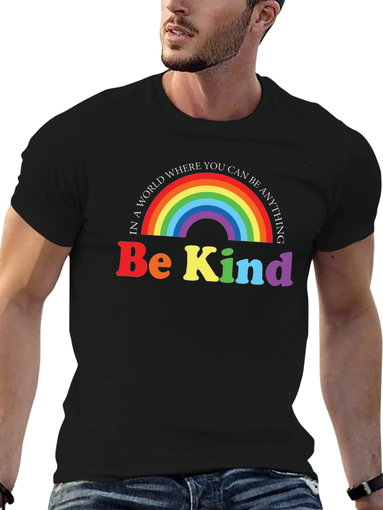Be Kind Rainbow Graphic Tee