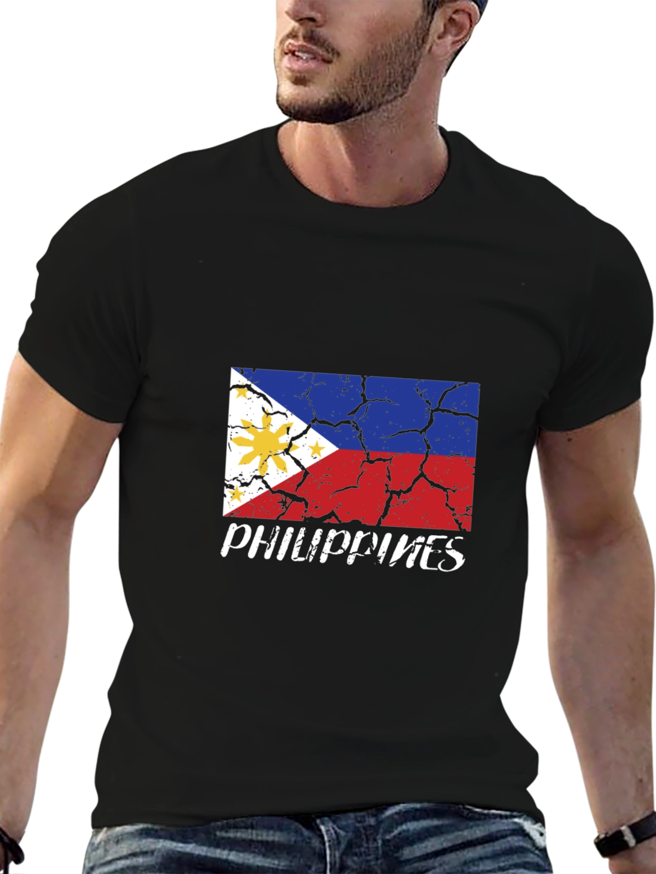 Philippines Flag Distressed T-Shirt
