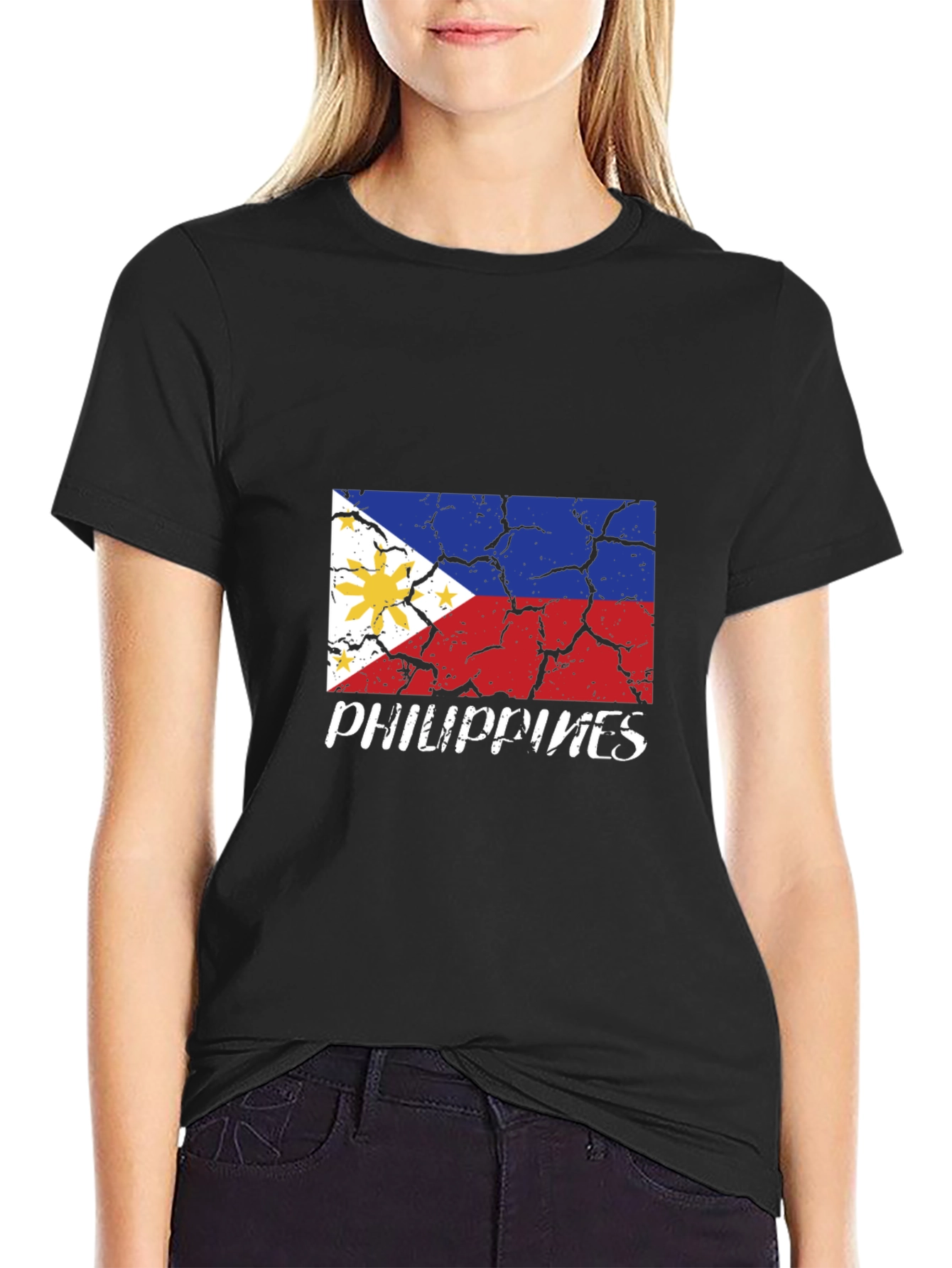 Philippines Flag Distressed T-Shirt