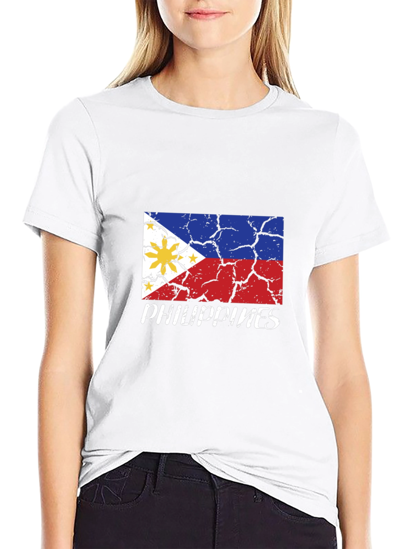 Philippines Flag Distressed T-Shirt