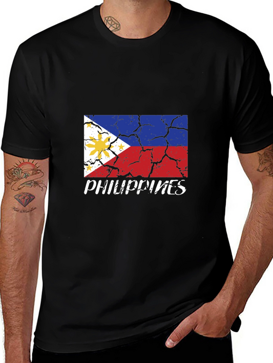 Philippines Flag Distressed T-Shirt