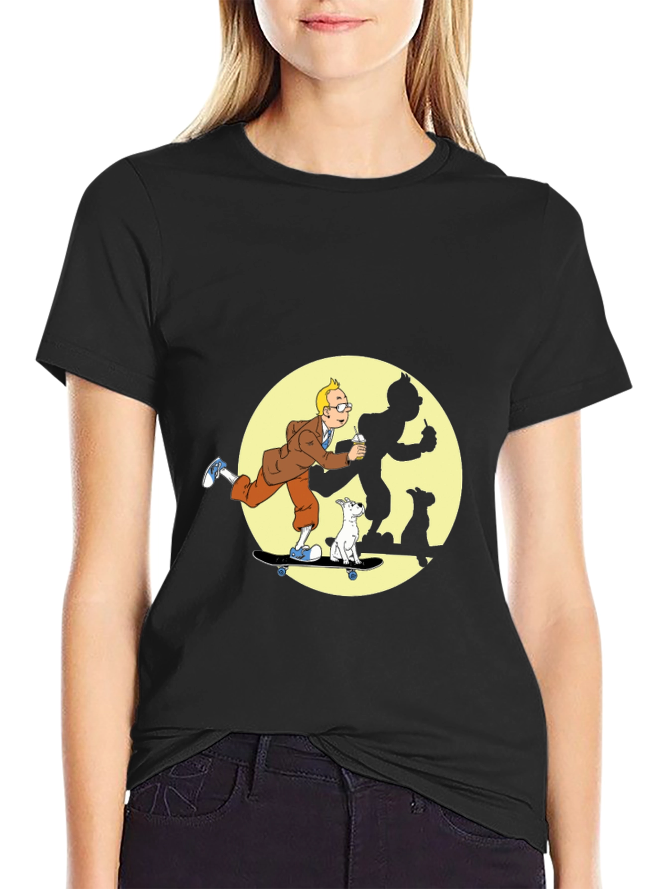 Tintin Skateboard T-Shirt