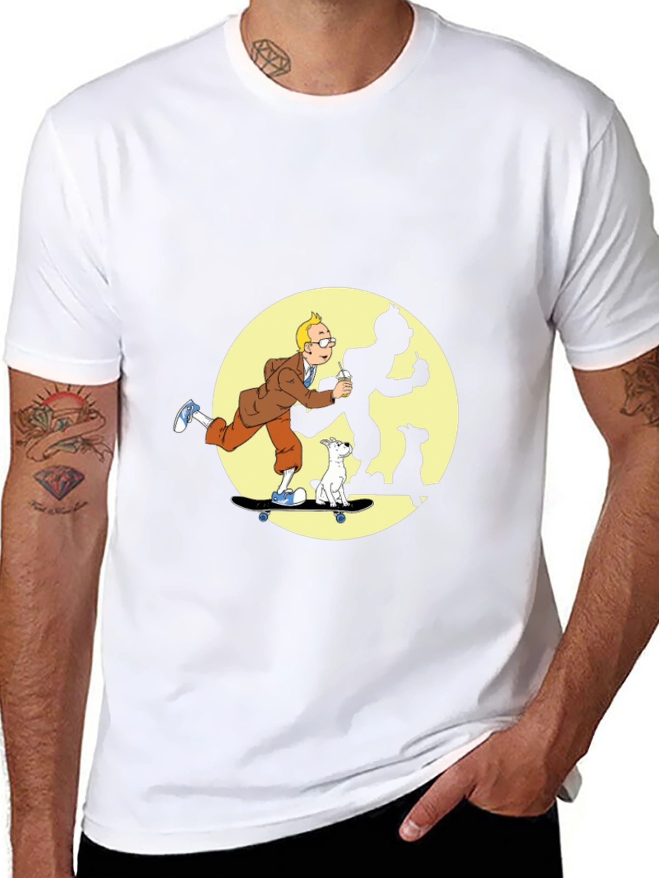 Tintin Skateboard T-Shirt