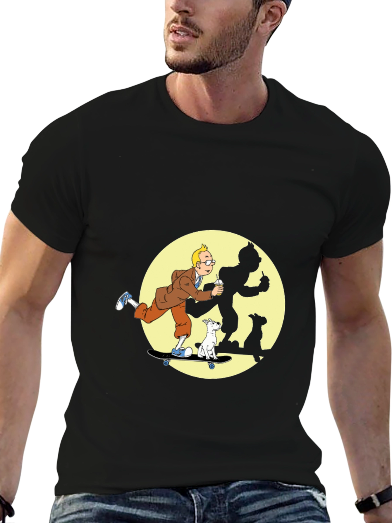 Tintin Skateboard T-Shirt