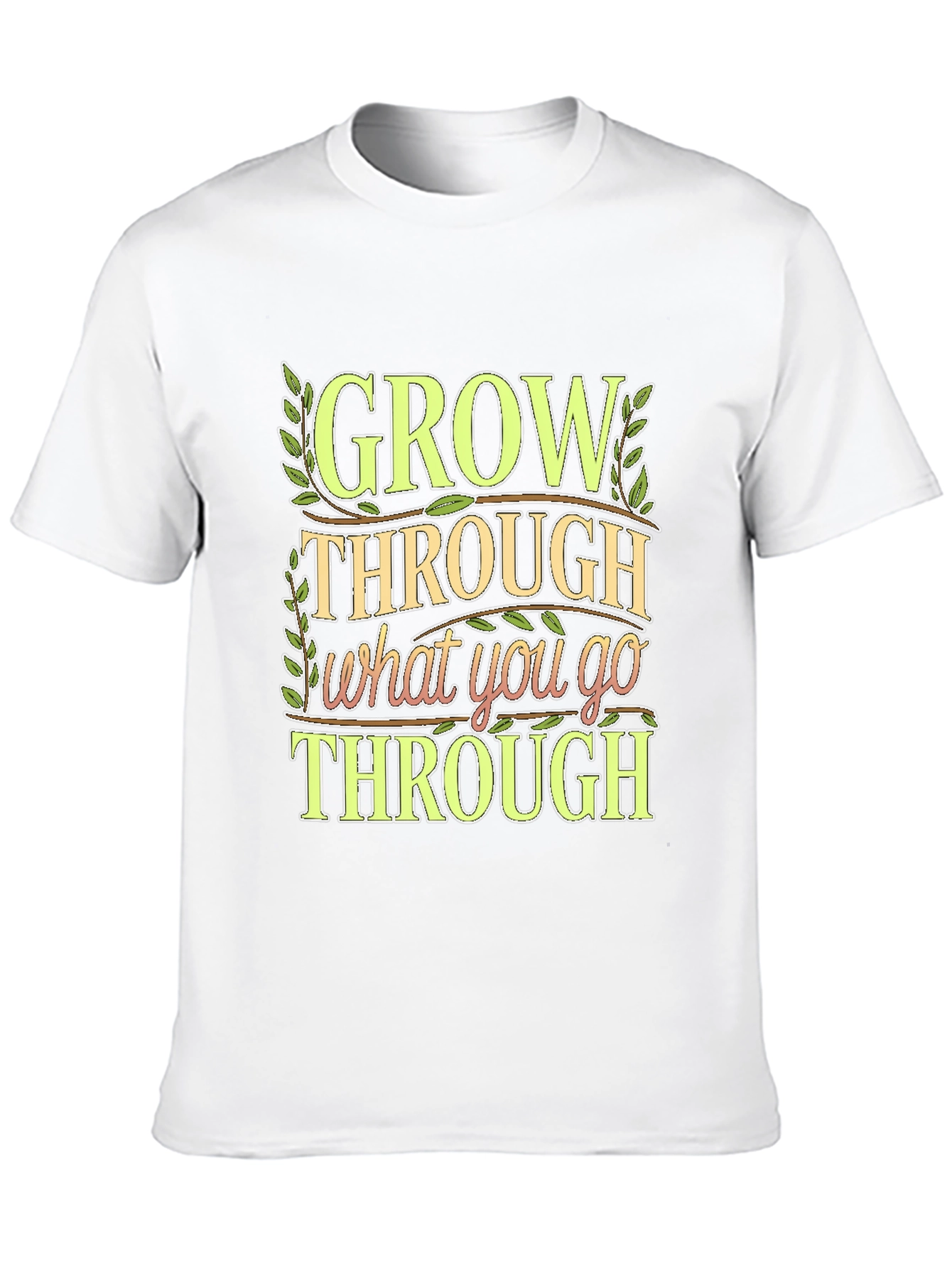 Motivational Grow Through What You Go Through Black Tee