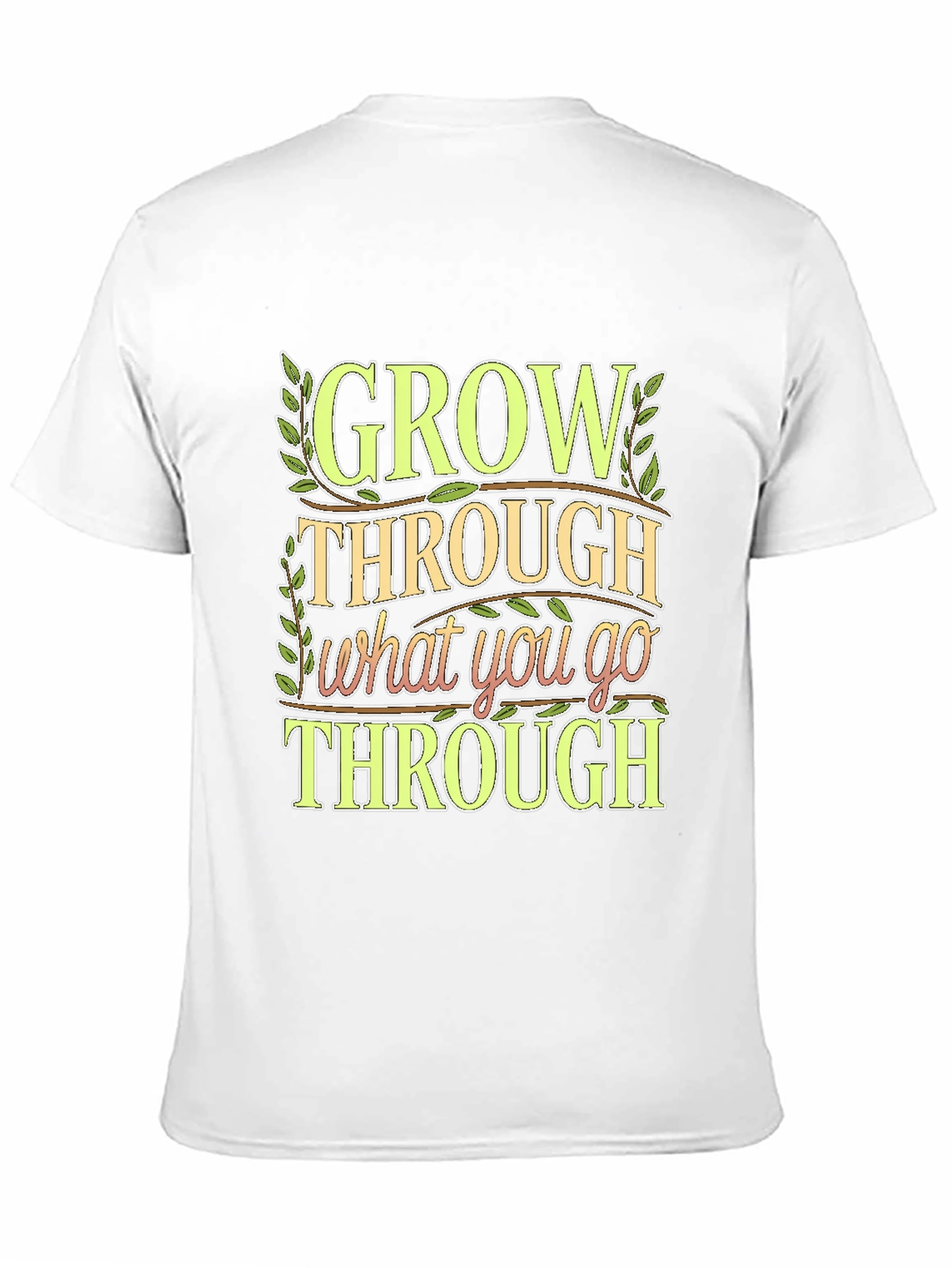 Motivational Grow Through What You Go Through Black Tee