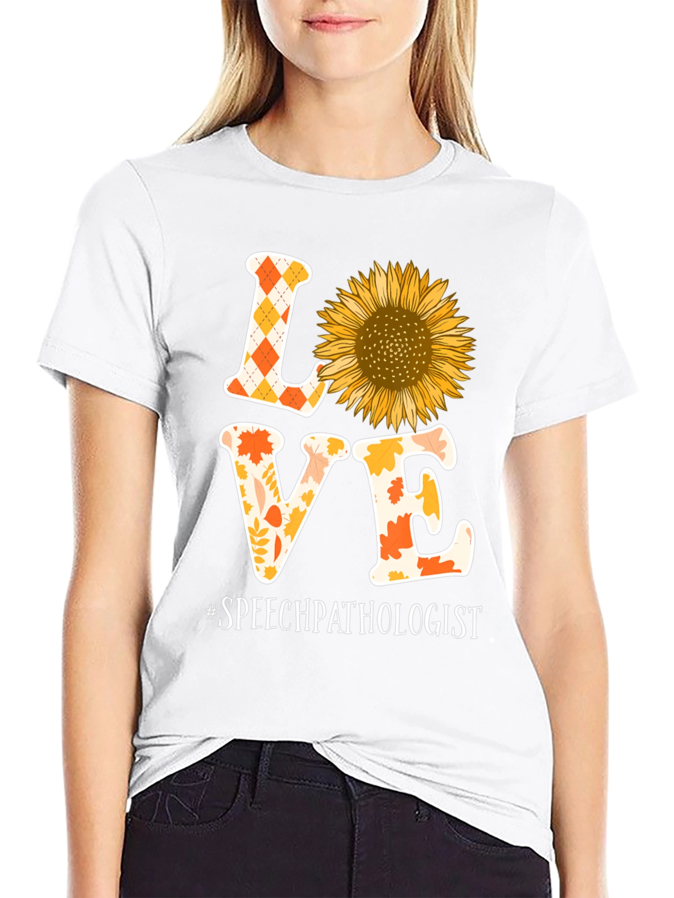 Speech Pathologist Love Sunflower Graphic Tee