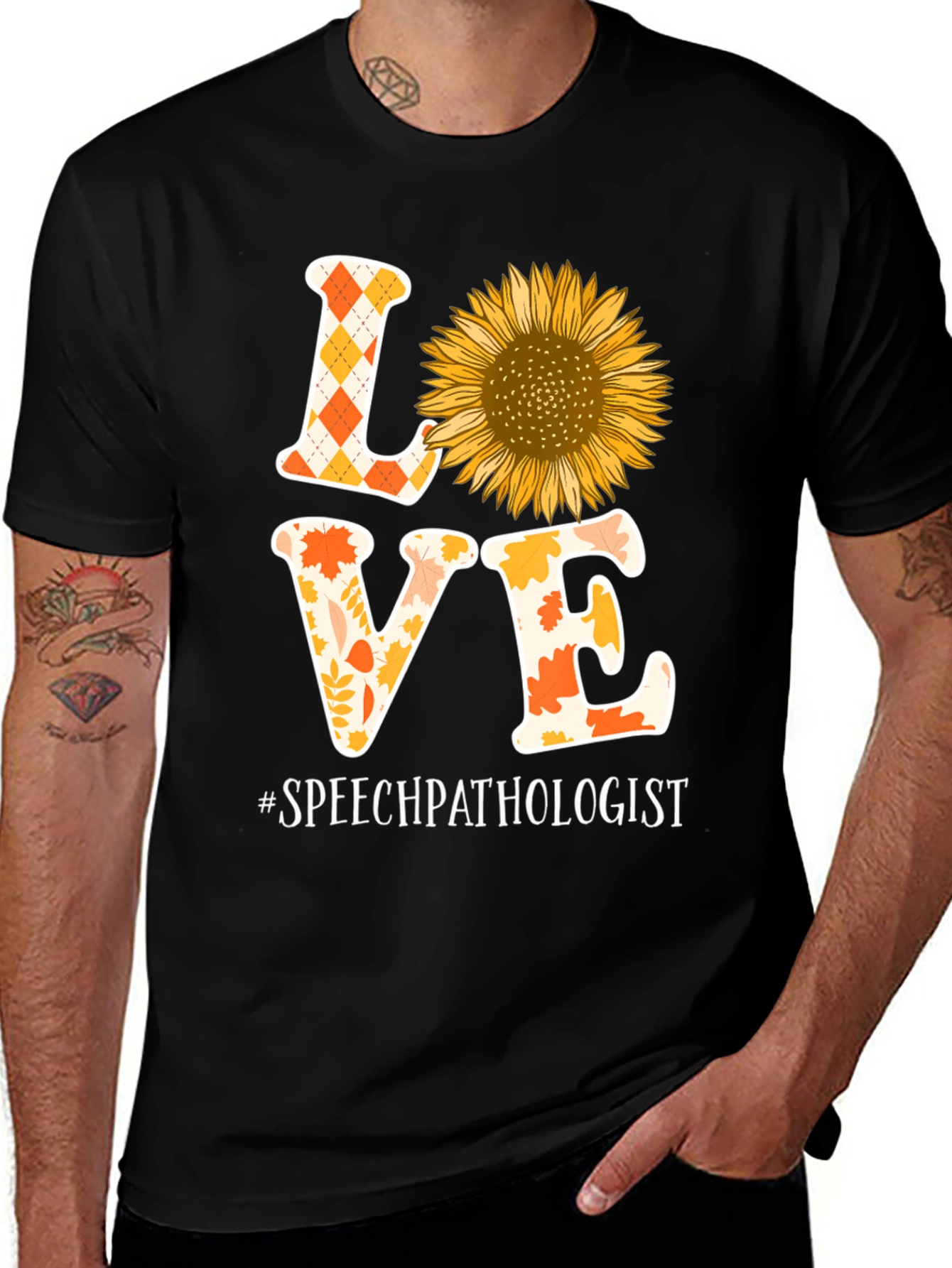 Speech Pathologist Love Sunflower Graphic Tee