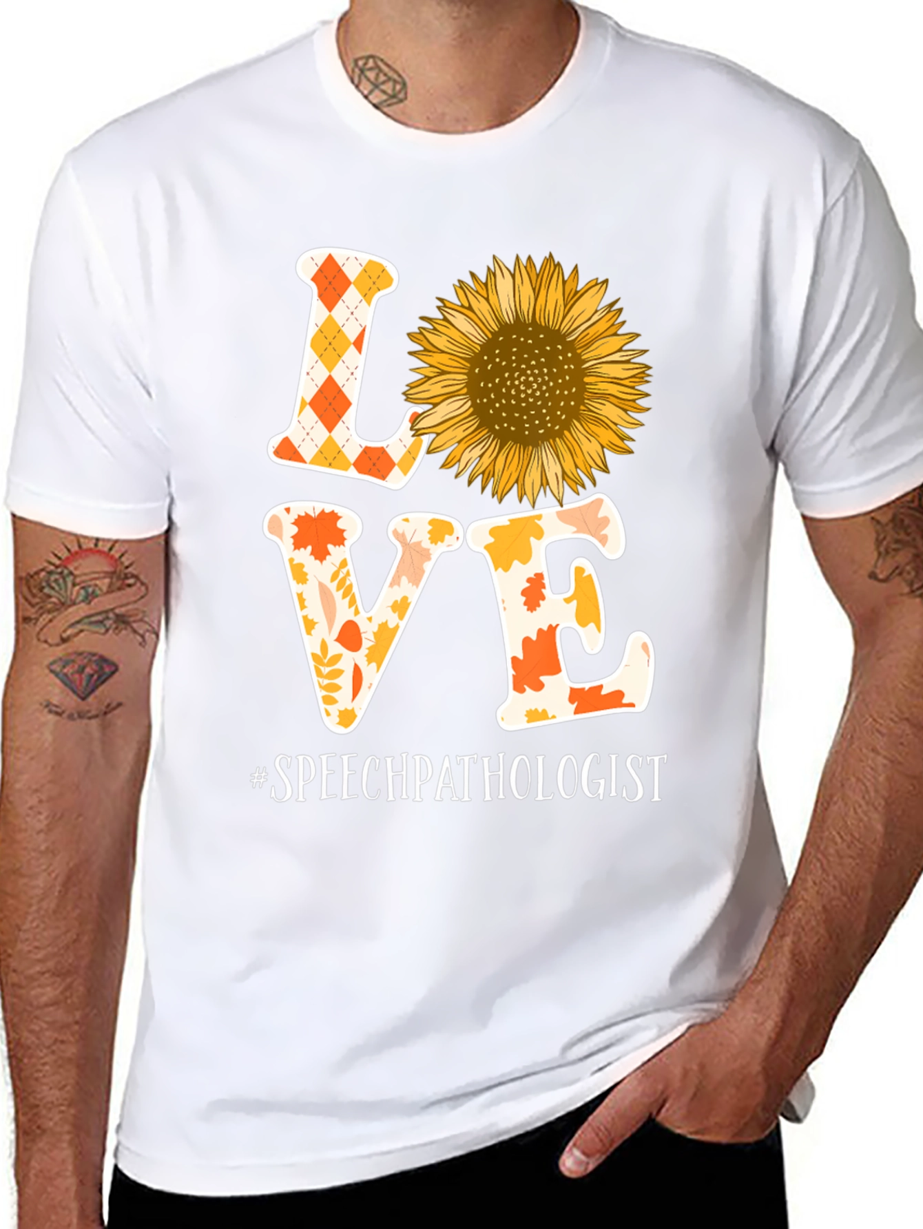 Speech Pathologist Love Sunflower Graphic Tee