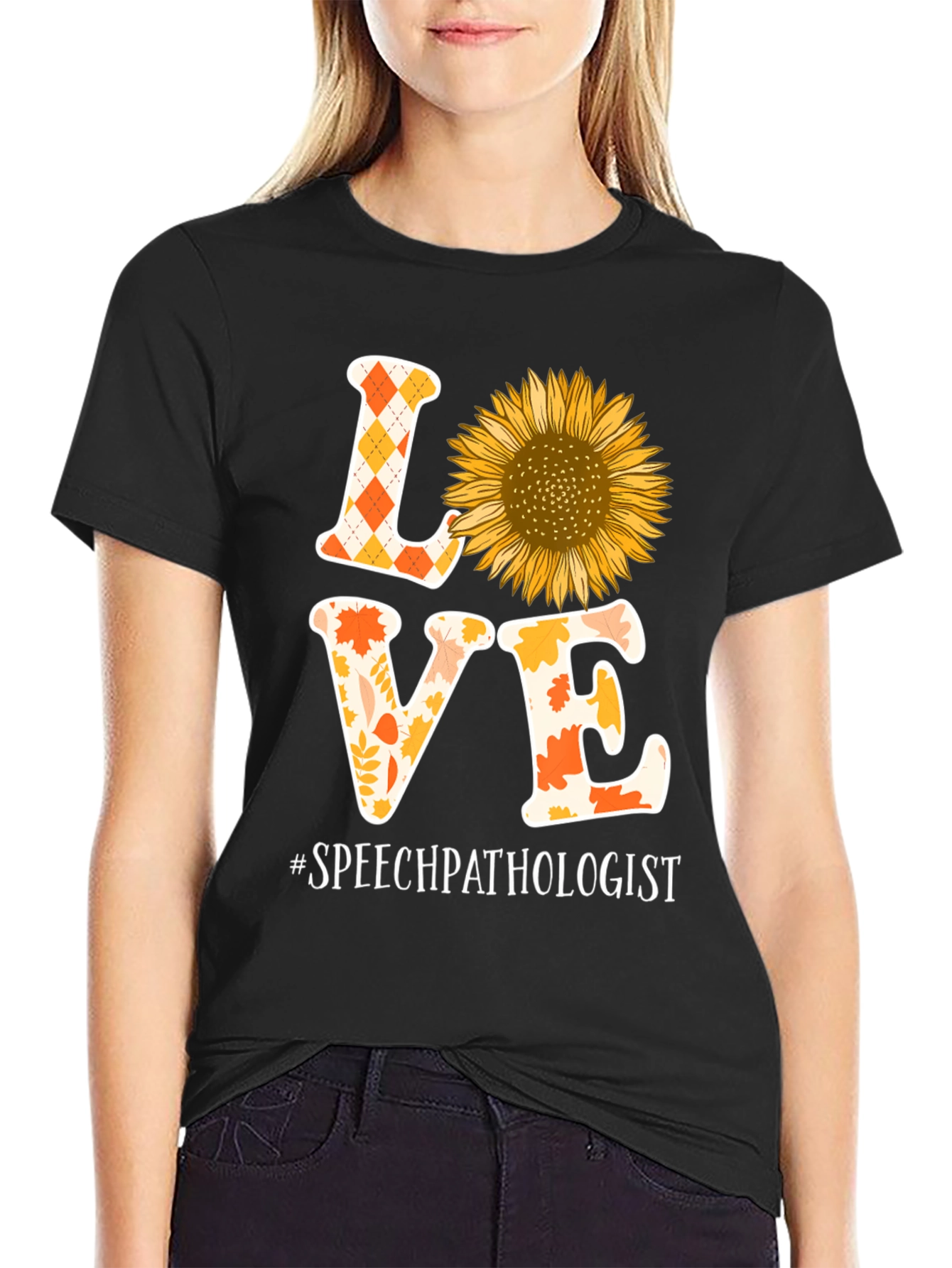 Speech Pathologist Love Sunflower Graphic Tee