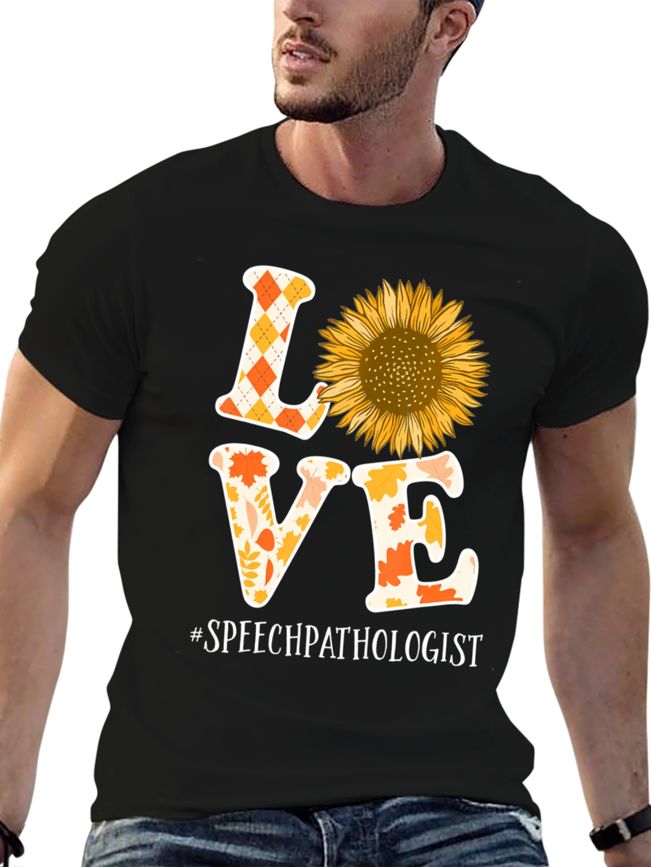 Speech Pathologist Love Sunflower Graphic Tee