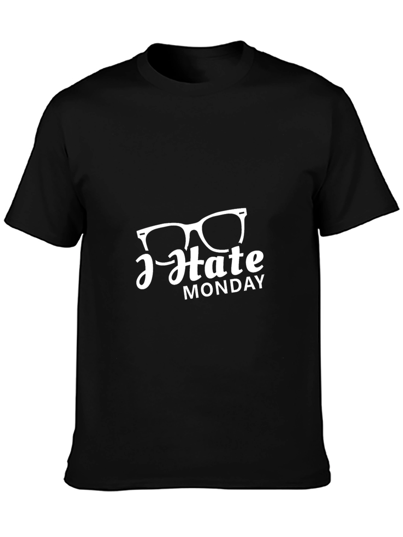 I Hate Monday Graphic Tee - Black Casual T-Shirt