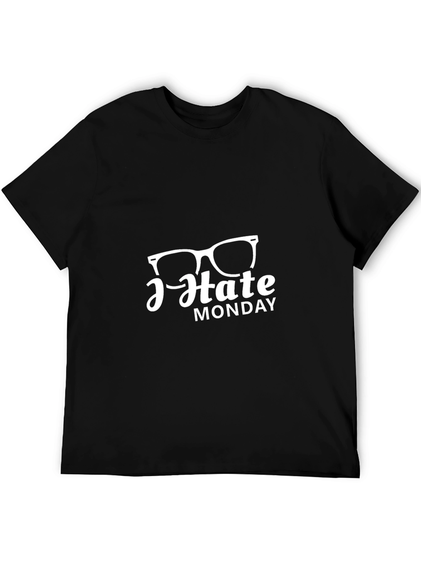 I Hate Monday Graphic Tee - Black Casual T-Shirt