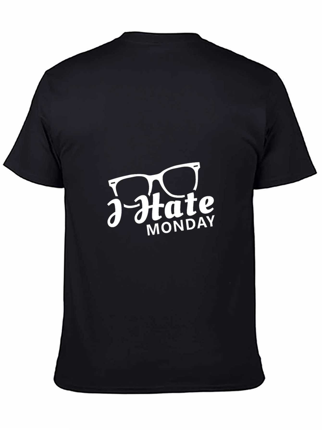 I Hate Monday Graphic Tee - Black Casual T-Shirt