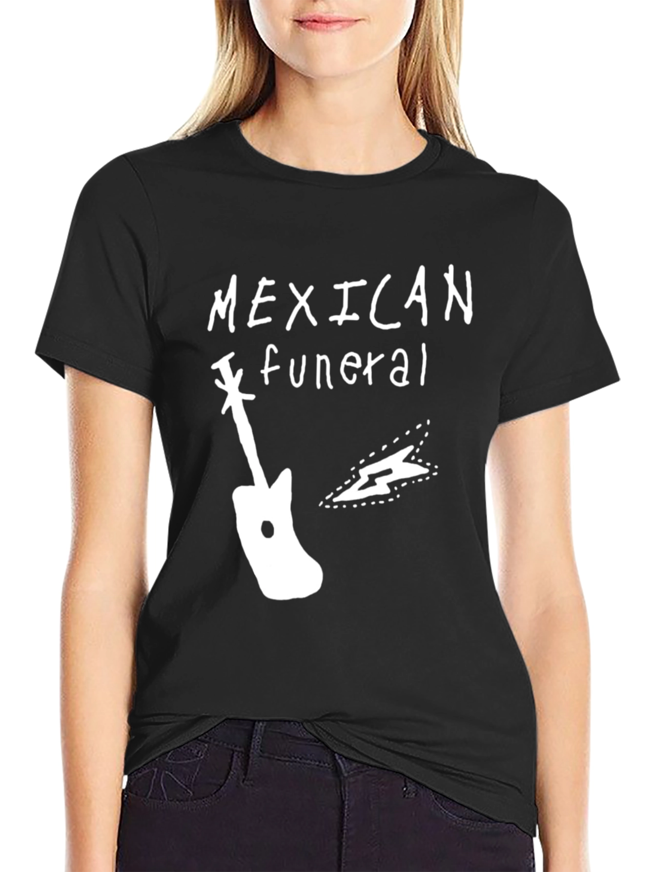 Mexican Funeral Graphic T-Shirt - Black Cotton Blend