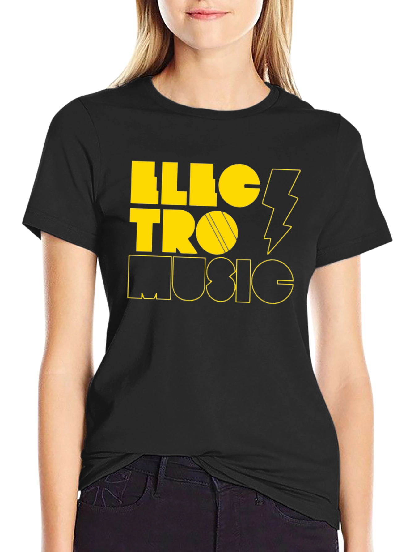 Electro Music Graphic Tee - Stylish Black T-Shirt