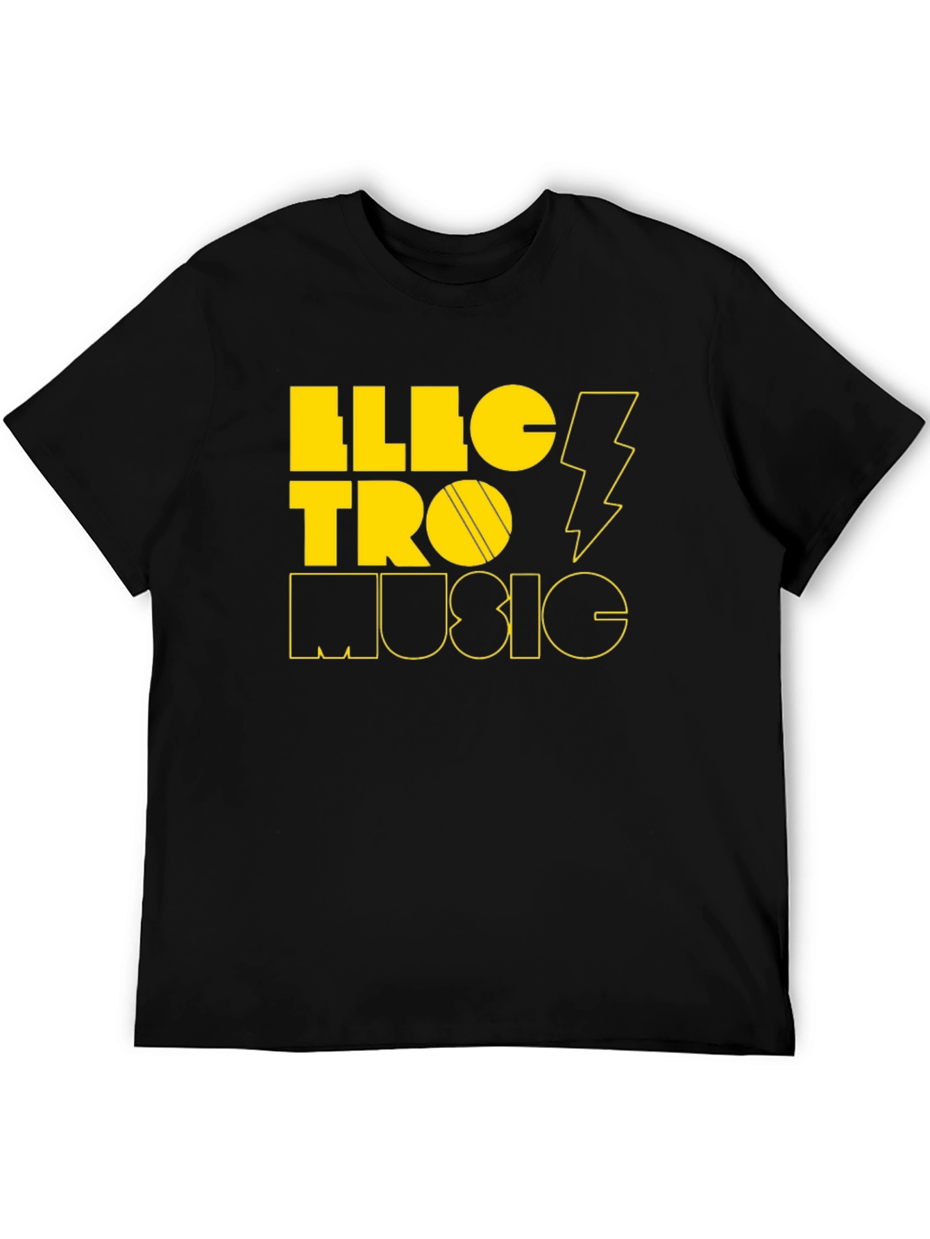 Electro Music Graphic Tee - Stylish Black T-Shirt