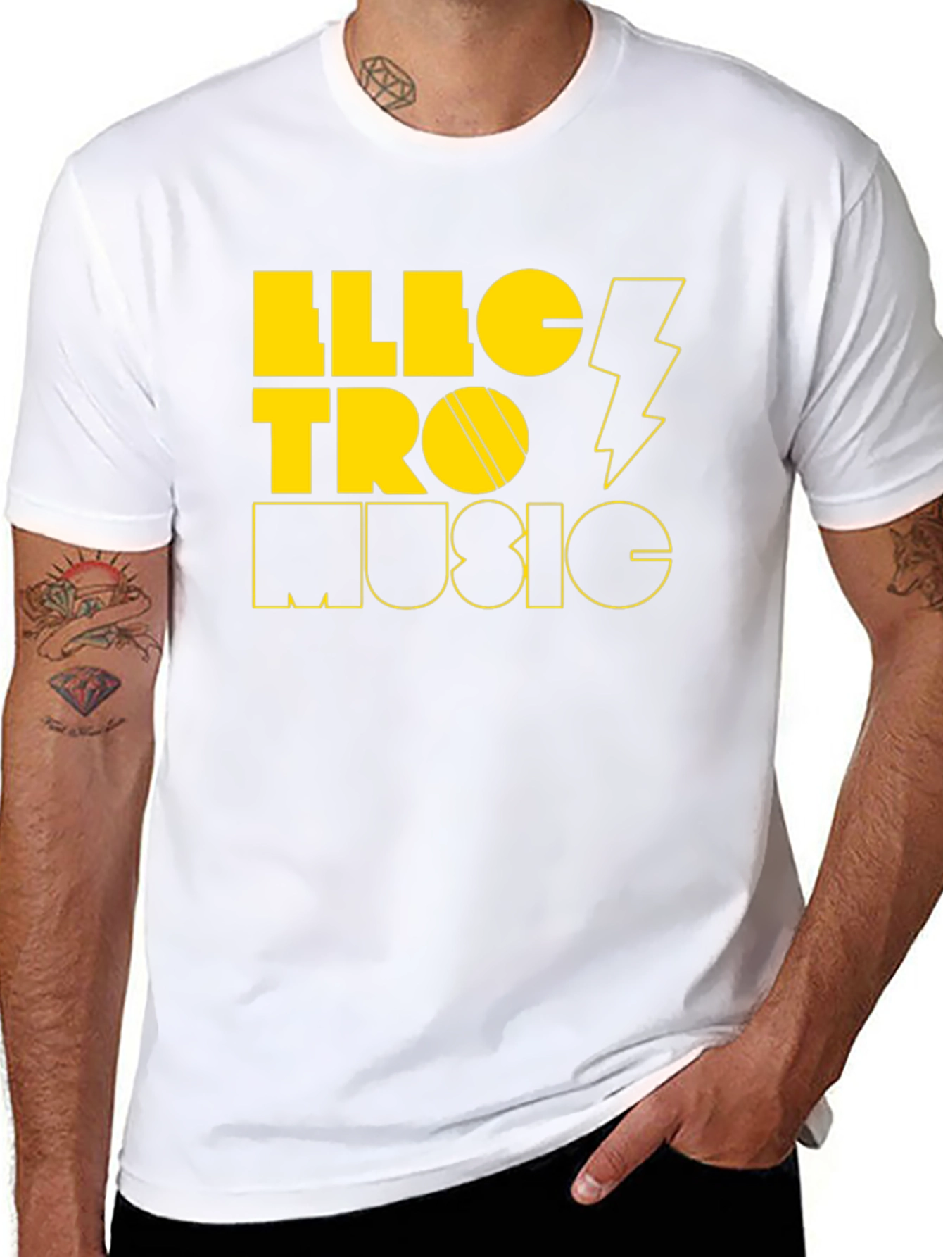 Electro Music Graphic Tee - Stylish Black T-Shirt