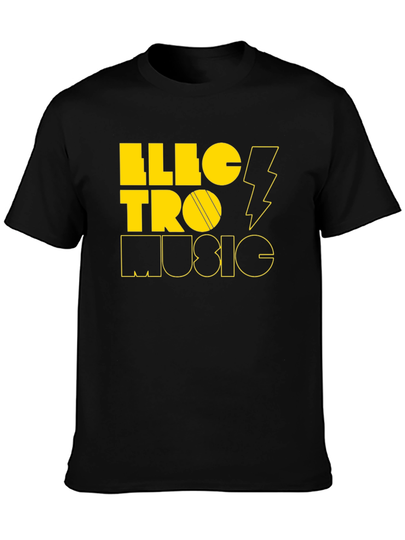 Electro Music Graphic Tee - Stylish Black T-Shirt
