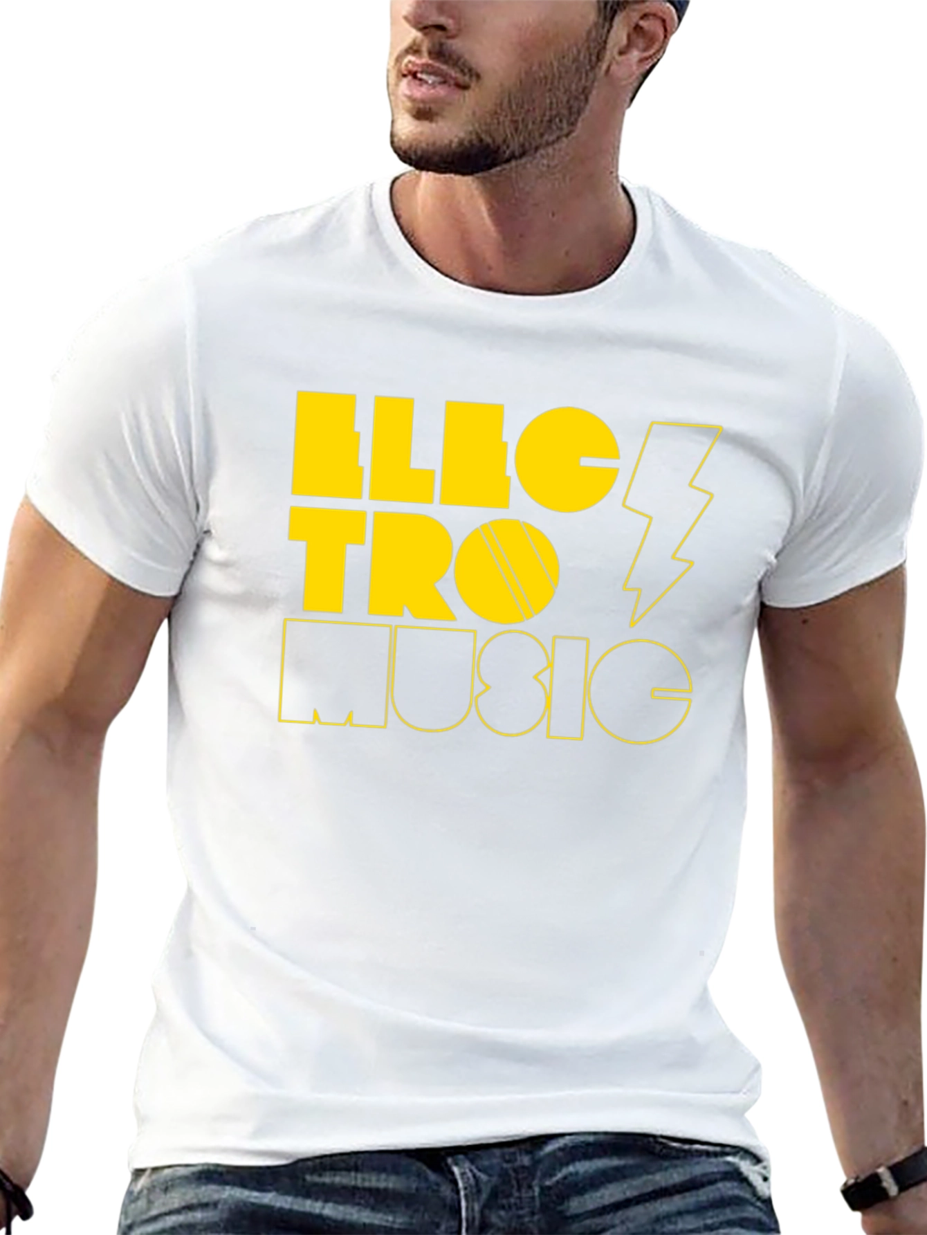 Electro Music Graphic Tee - Stylish Black T-Shirt