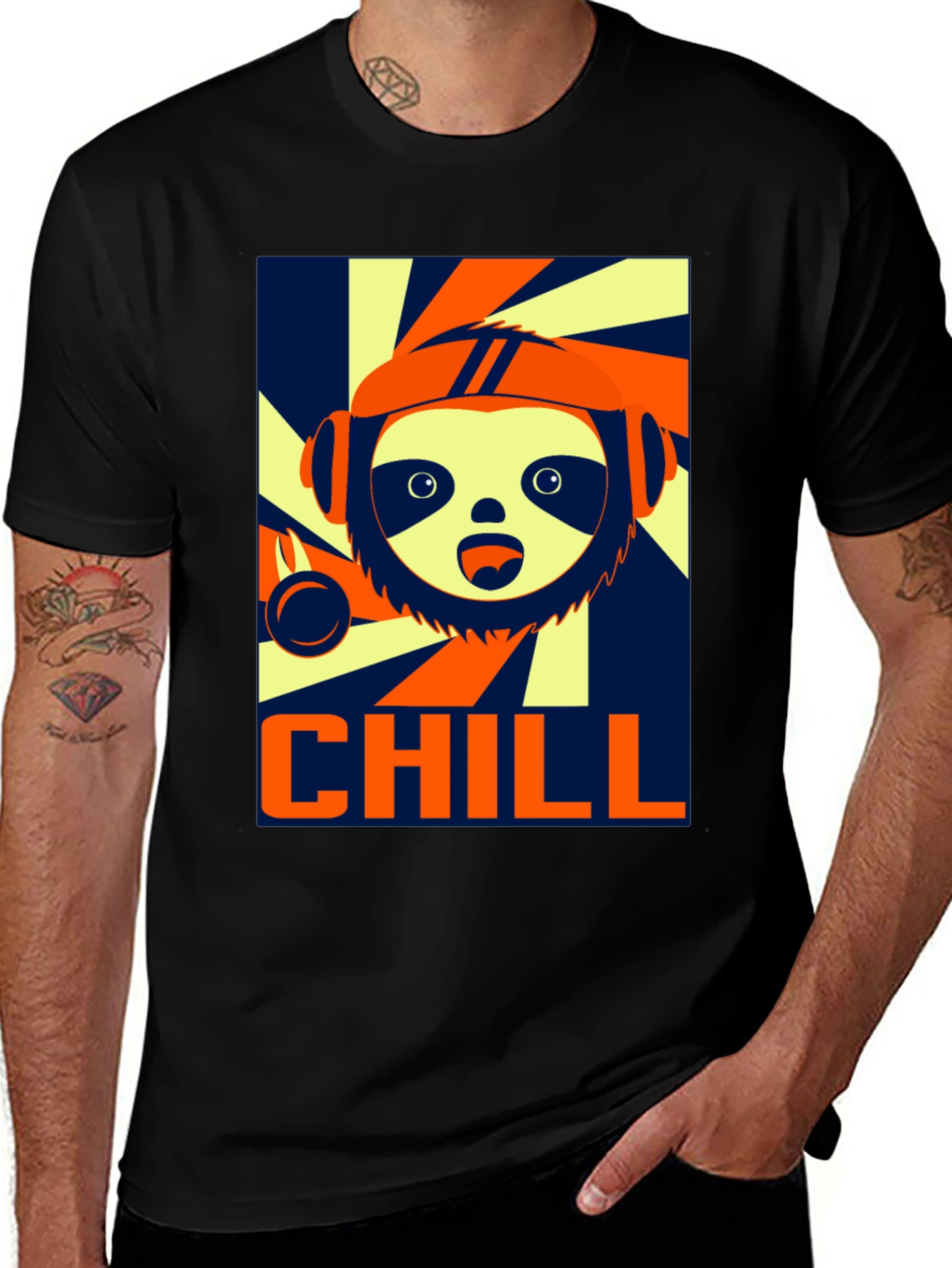 Chill Sloth Graphic T-Shirt - Trendy Relaxed Fit