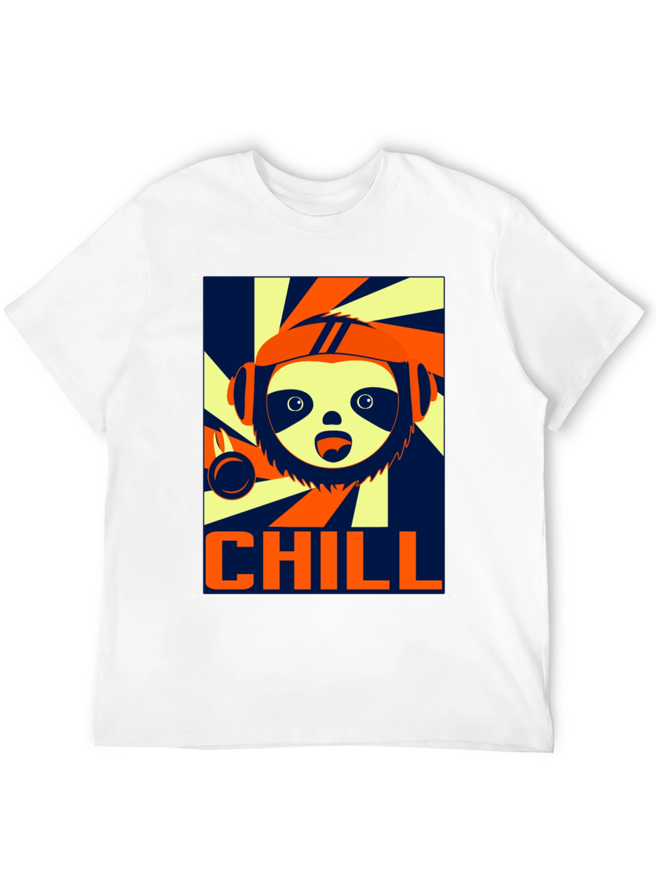 Chill Sloth Graphic T-Shirt - Trendy Relaxed Fit