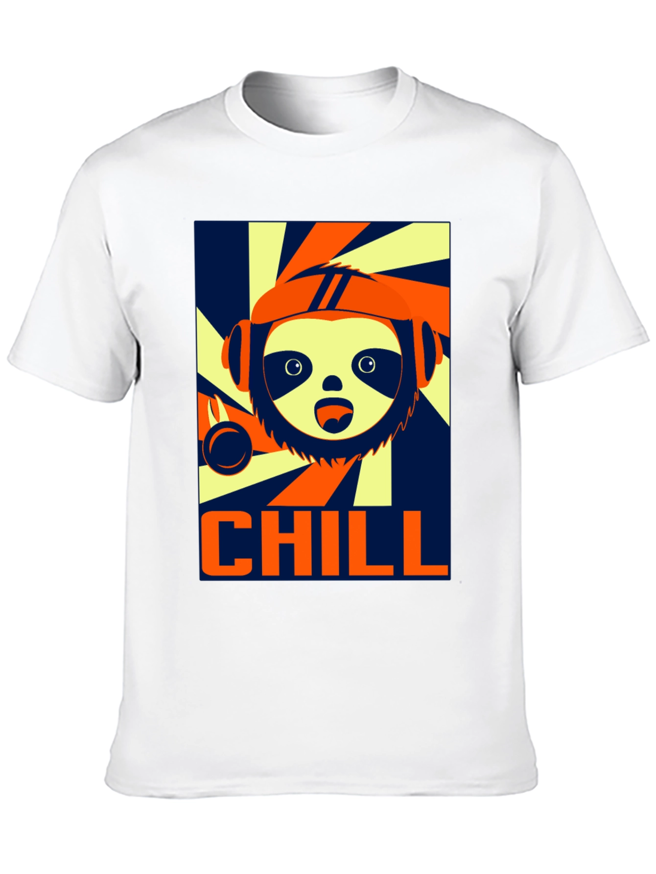 Chill Sloth Graphic T-Shirt - Trendy Relaxed Fit