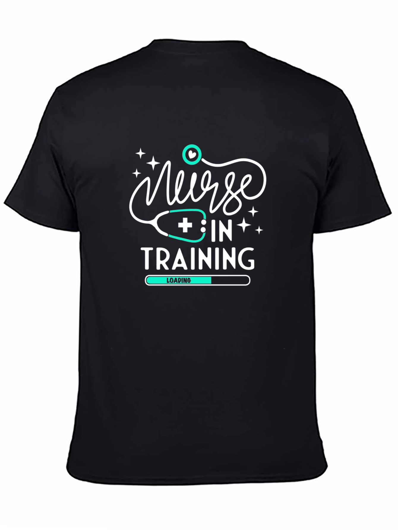 Nurse In Training Graphic T-Shirt - Black Cotton Tee