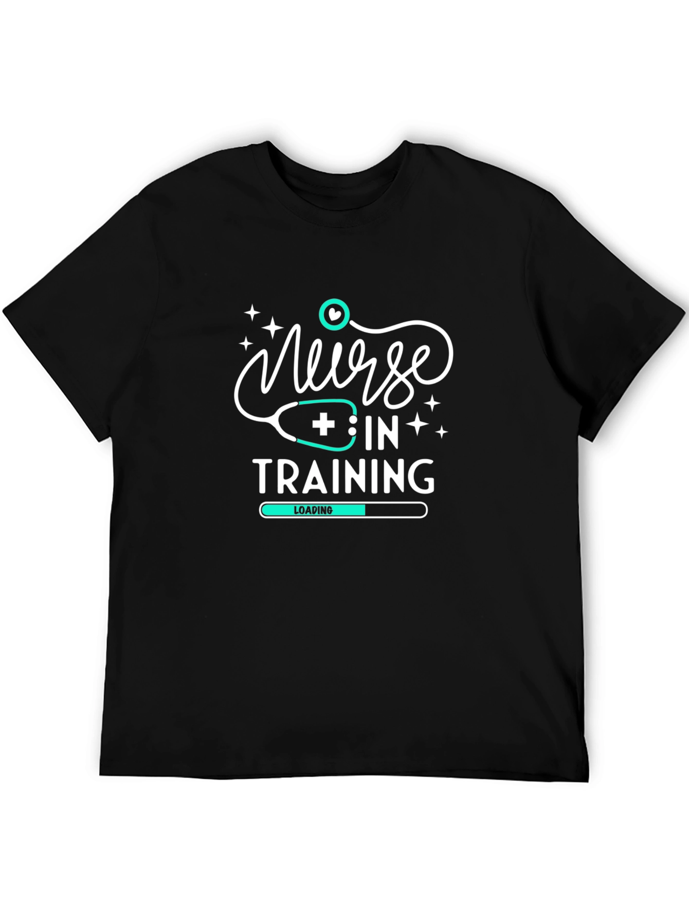 Nurse In Training Graphic T-Shirt - Black Cotton Tee