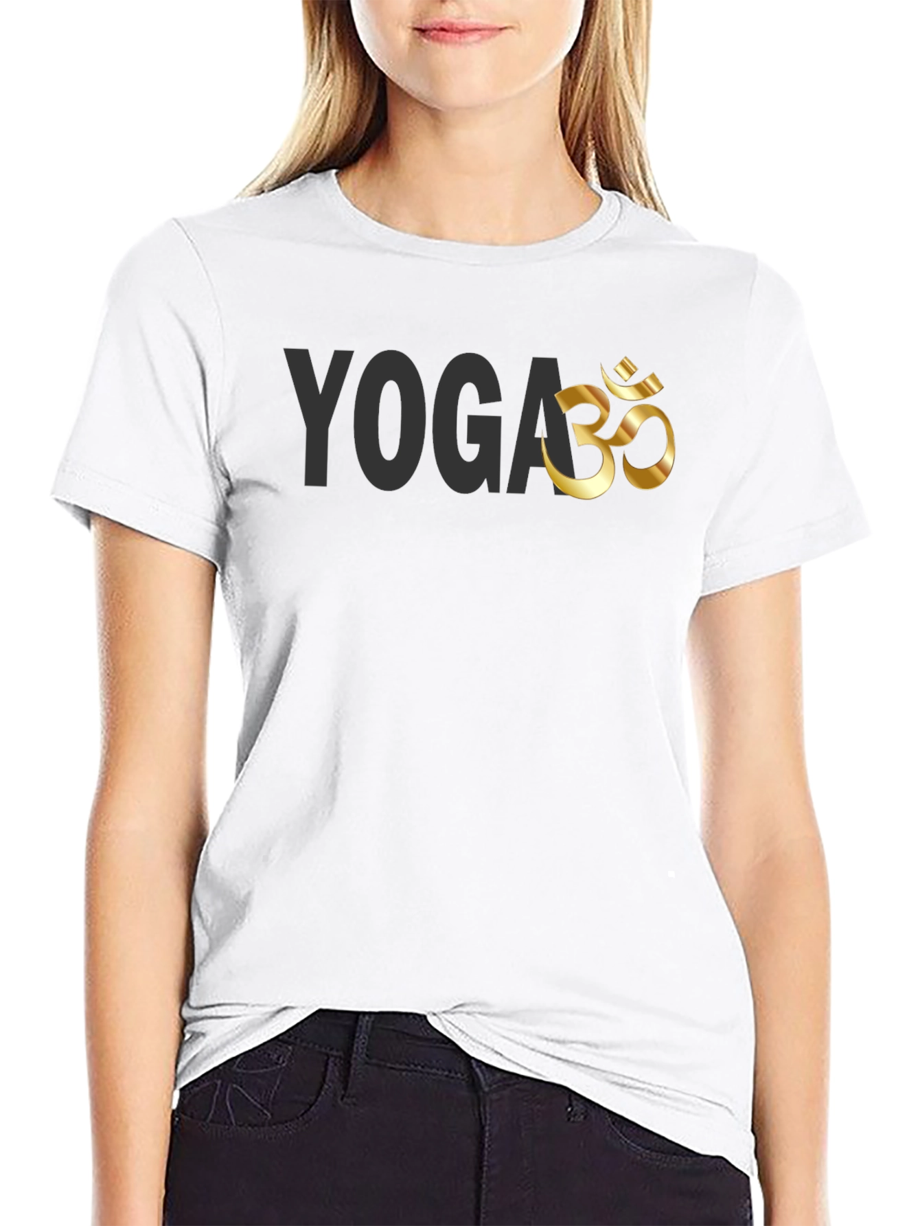 Yoga Om Symbol Graphic Tee - Black