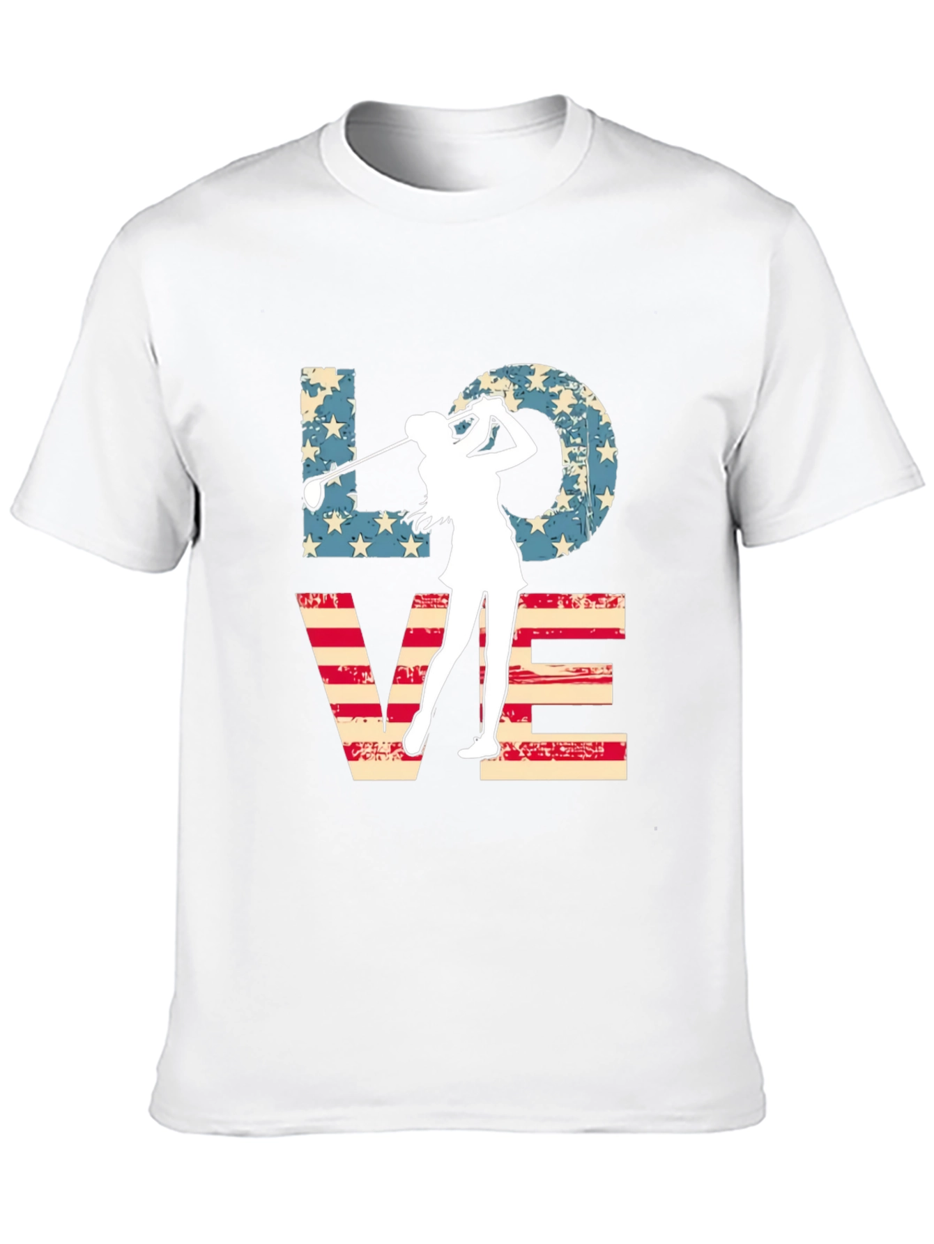 Golf Lover Graphic Tee - Patriotic Design