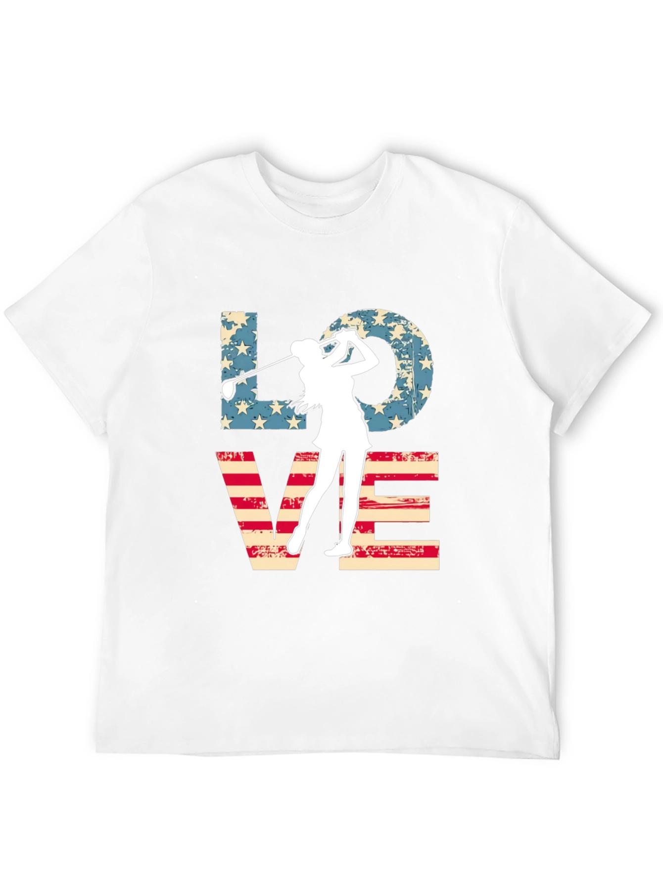 Golf Lover Graphic Tee - Patriotic Design