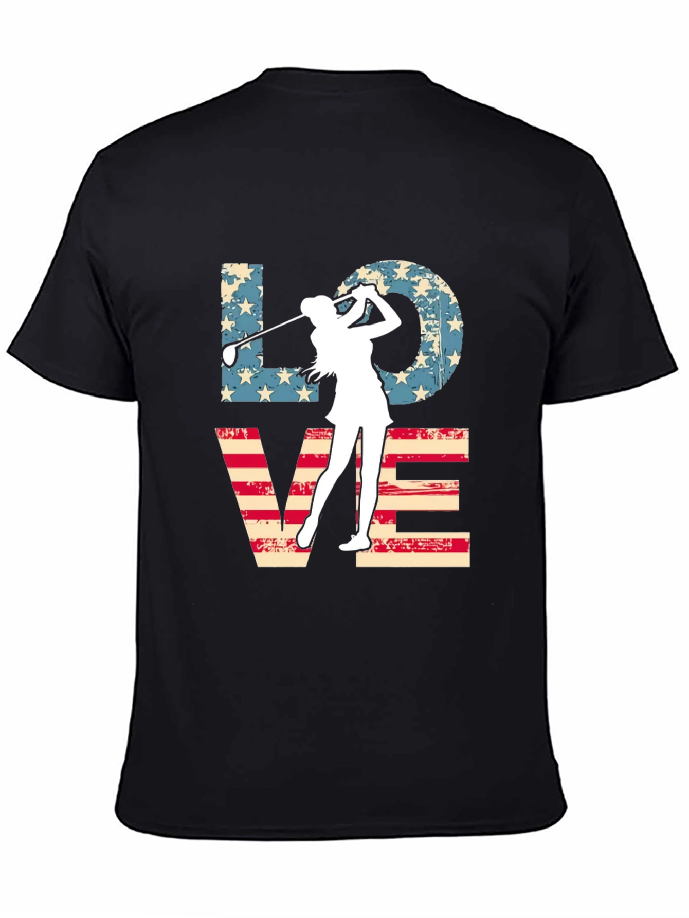 Golf Lover Graphic Tee - Patriotic Design