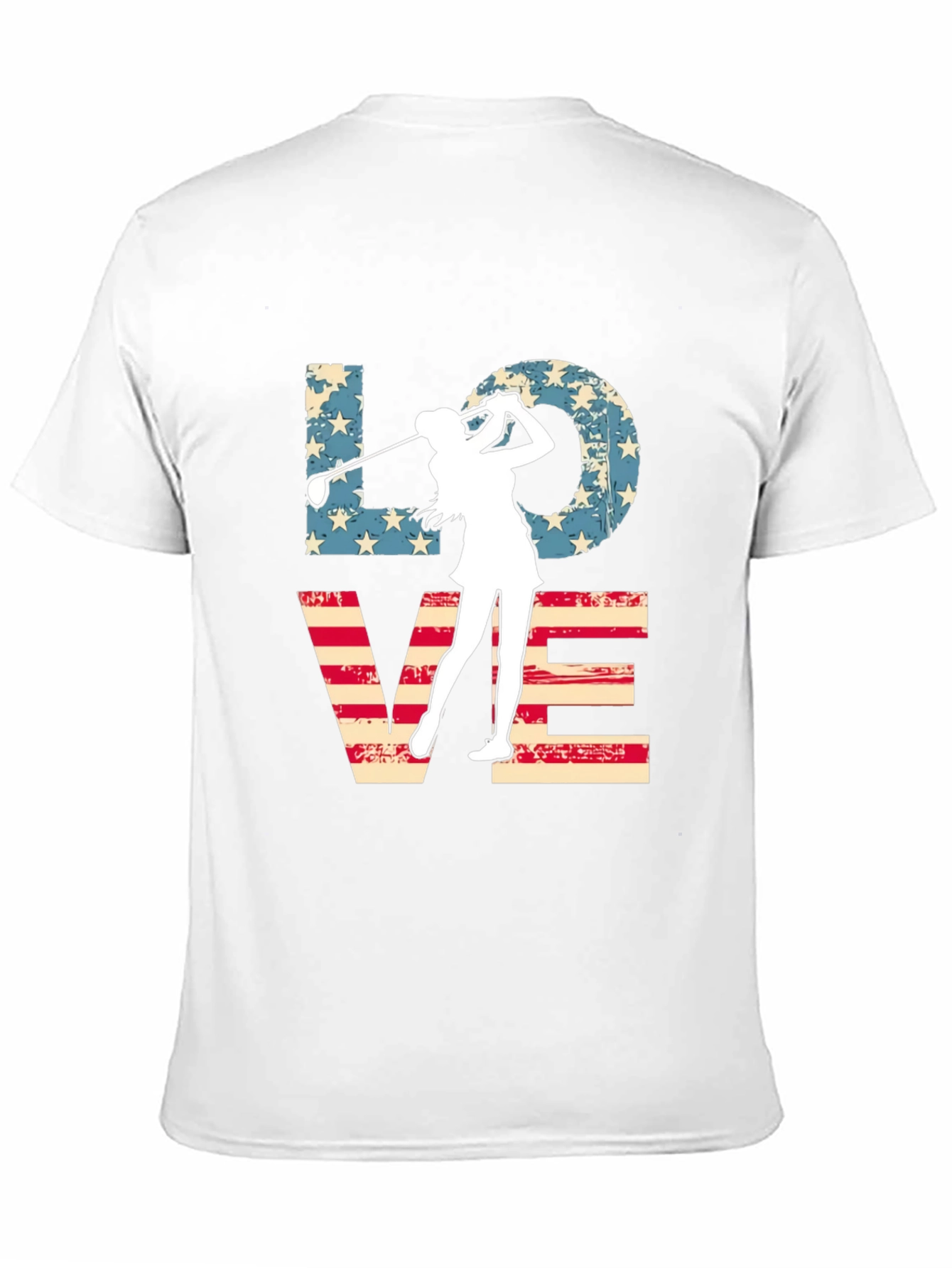 Golf Lover Graphic Tee - Patriotic Design