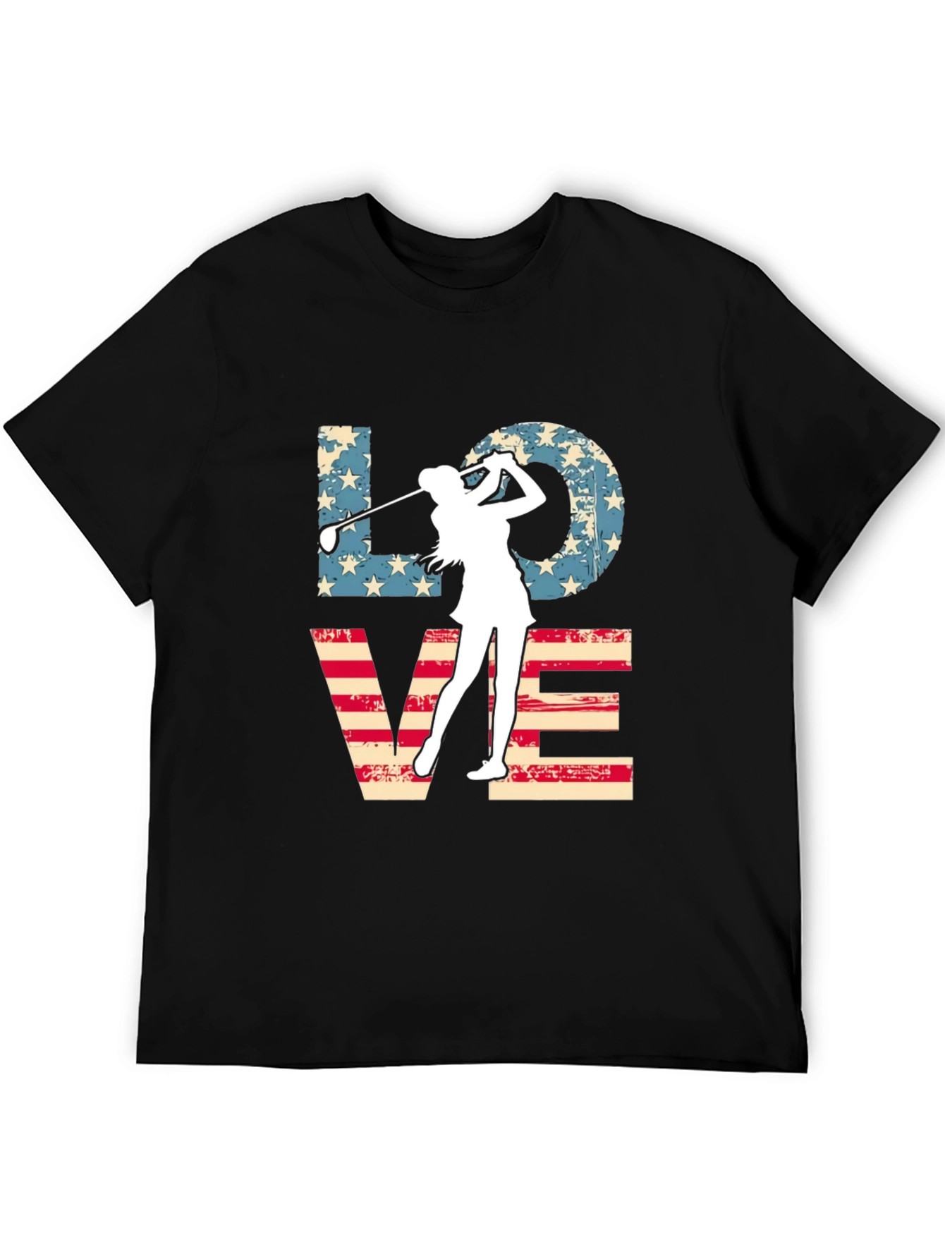 Golf Lover Graphic Tee - Patriotic Design