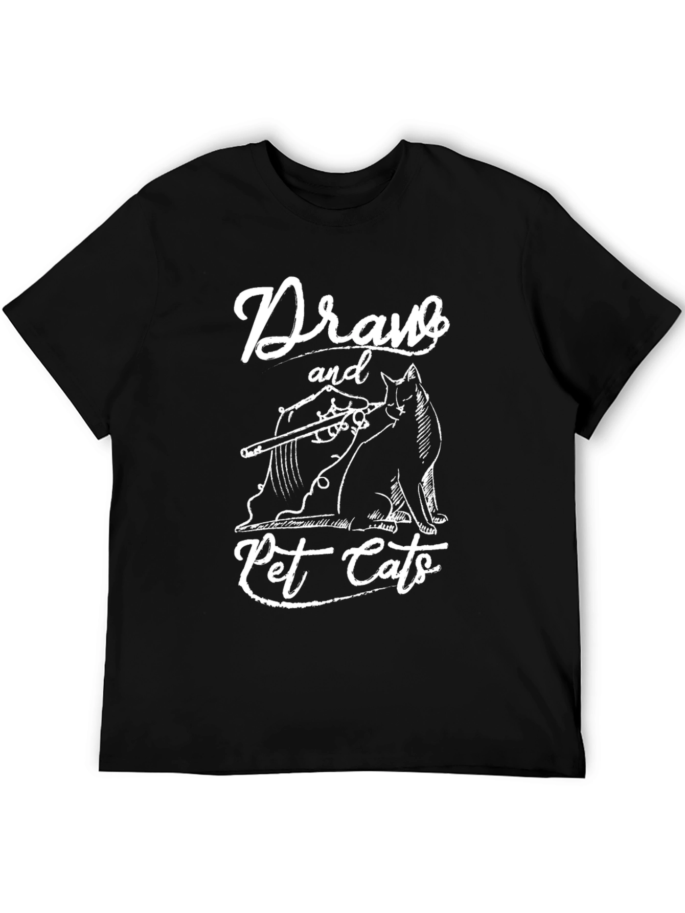 Draw and Pet Cats Graphic T-Shirt