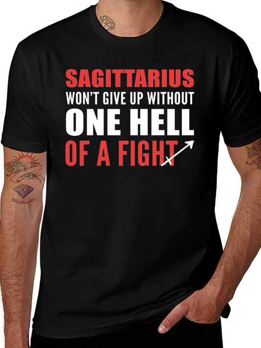 Sagittarius One Hell of a Fight Graphic Tee