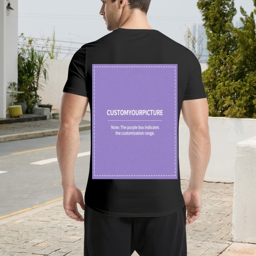 Custom Double‑Sided Printed Short Sleeve T‑Shirt | Personalized Front & Back Tee, Single Unit