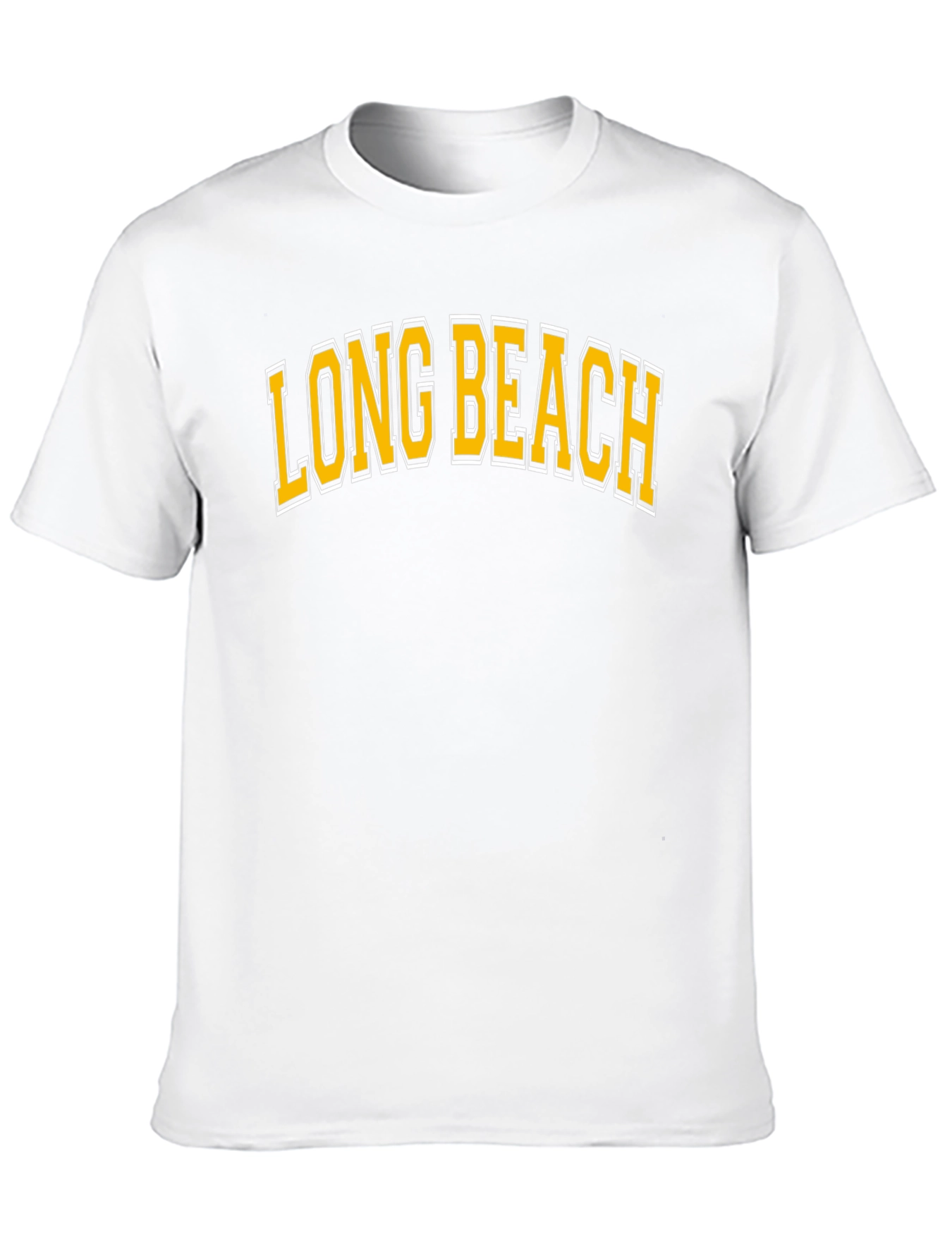 Long Beach Graphic Tee - Black Cotton Blend