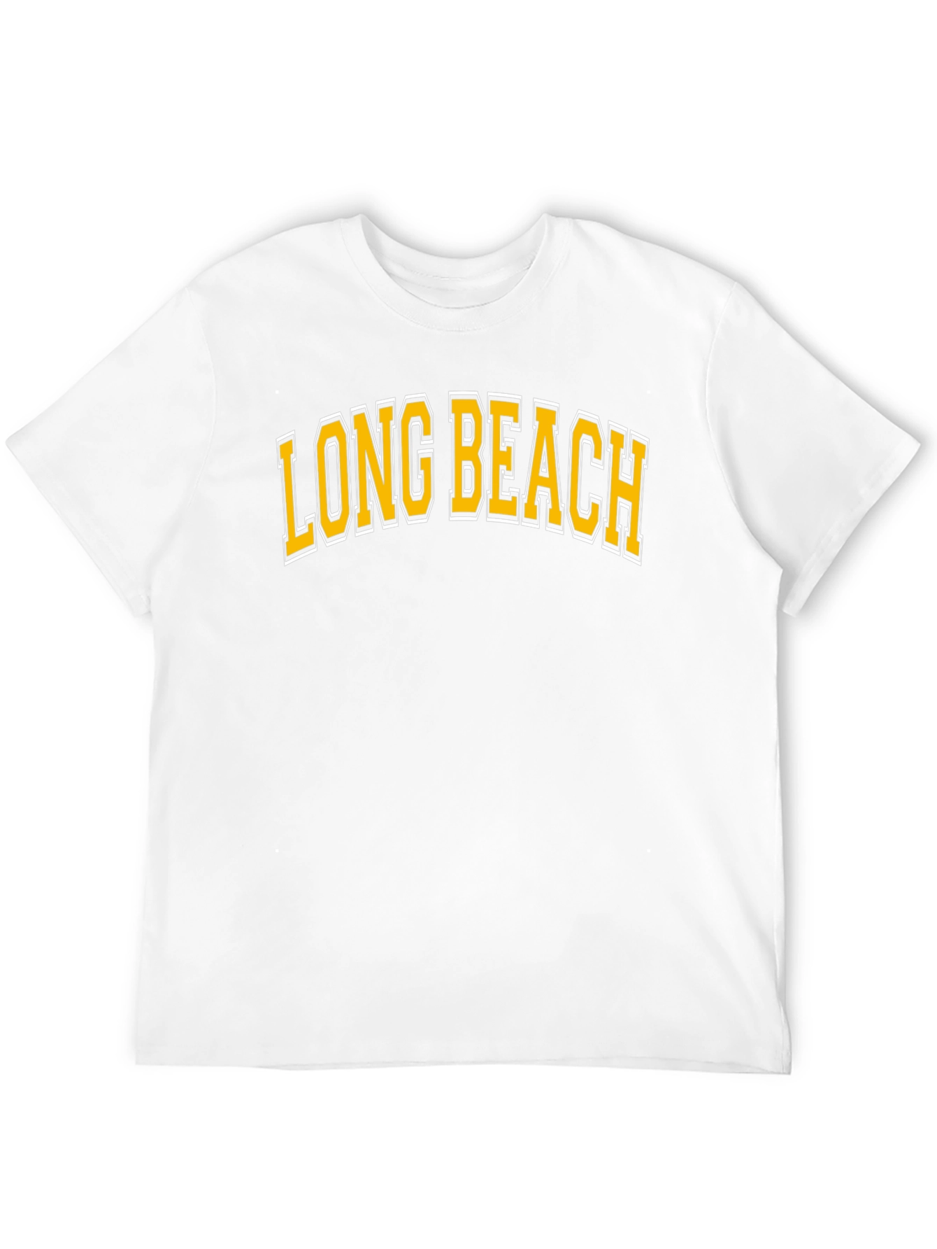 Long Beach Graphic Tee - Black Cotton Blend