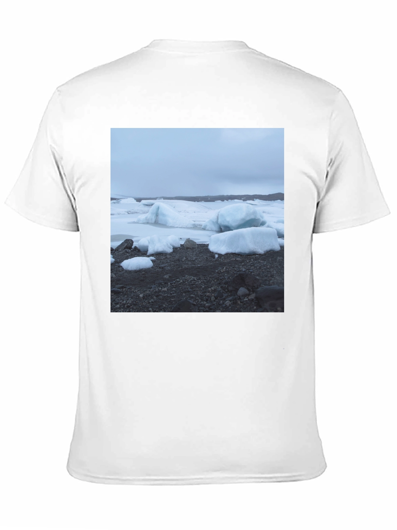 Glacier Scene Black T-Shirt